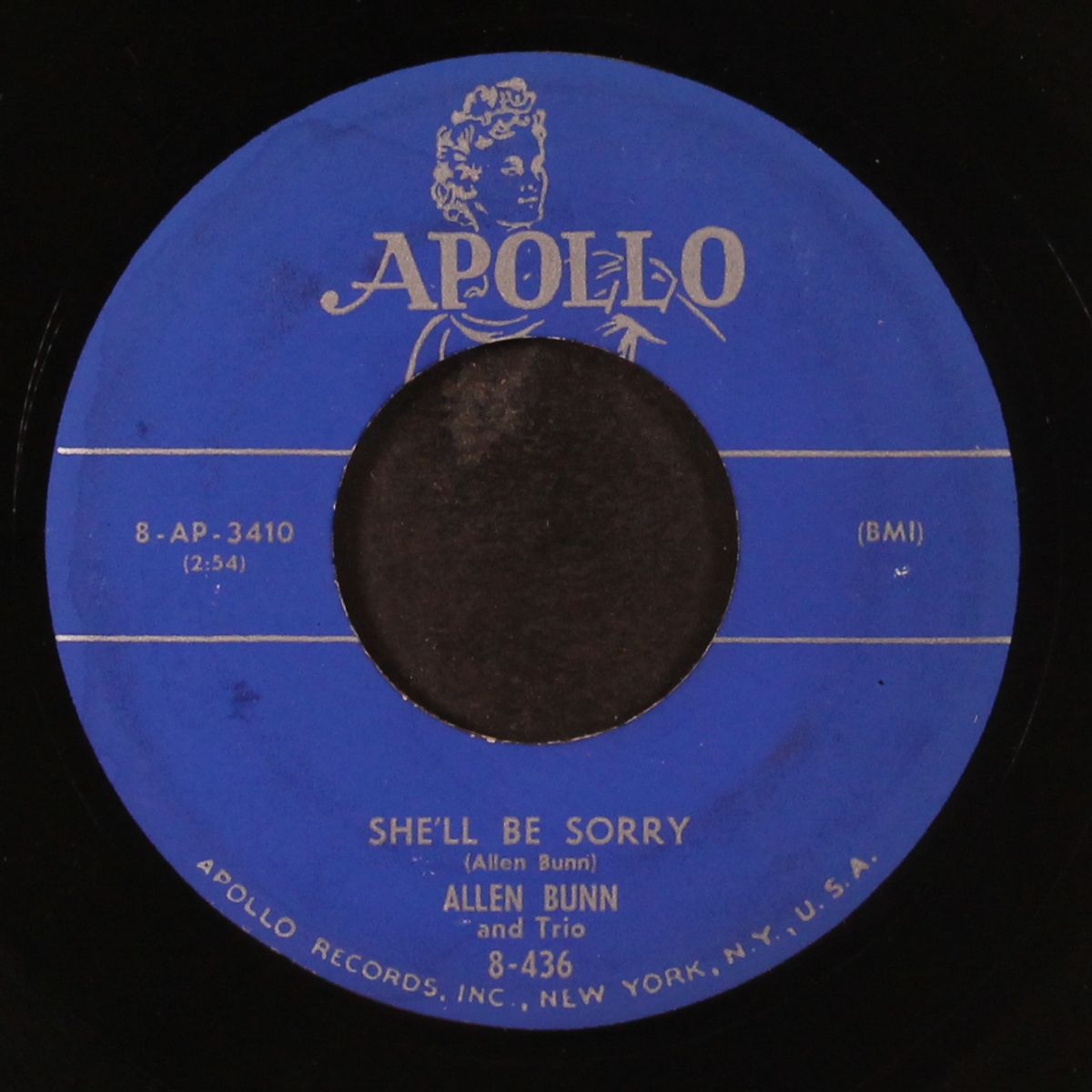 the guy with a "45" / she'll be sorry by ALLEN BUNN