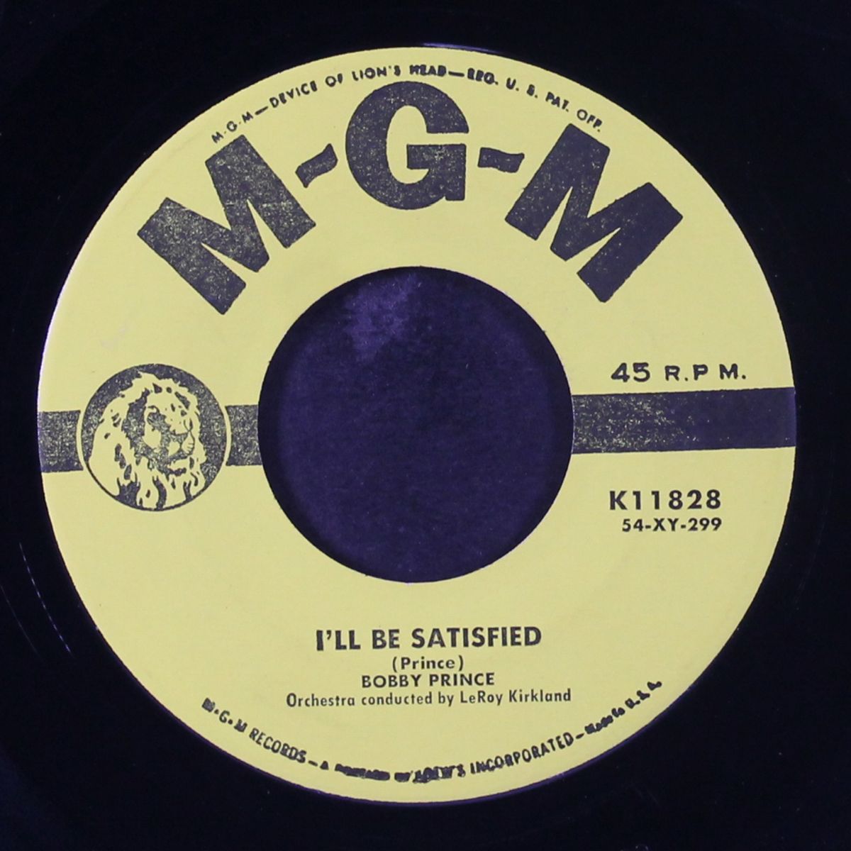 one sweet kiss / i'll be satisfied by BOBBY PRINCE