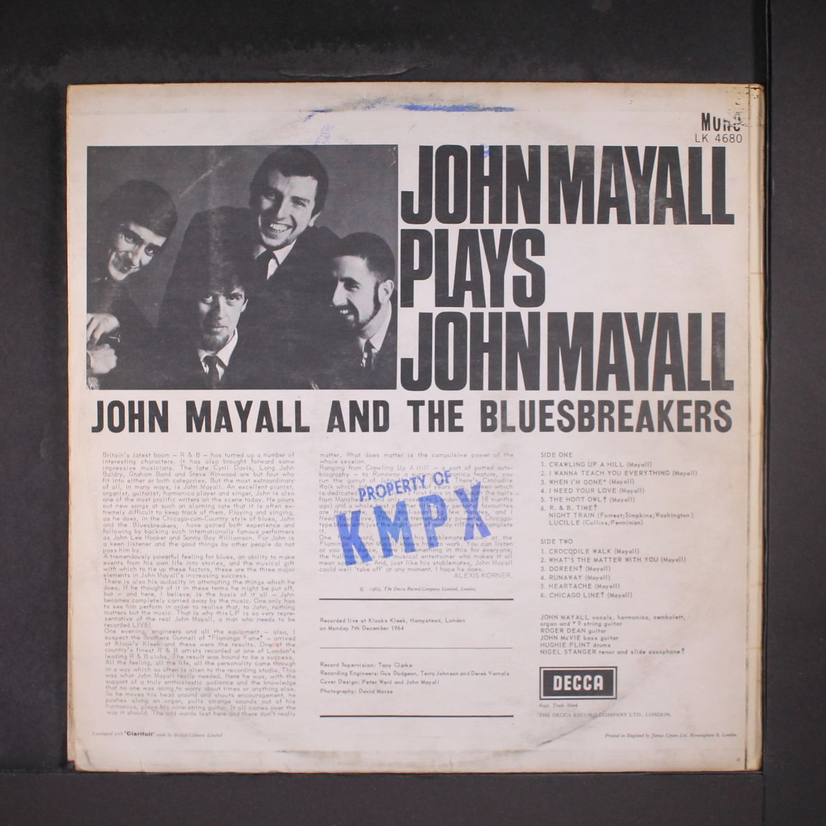 plays john mayall by JOHN MAYALL