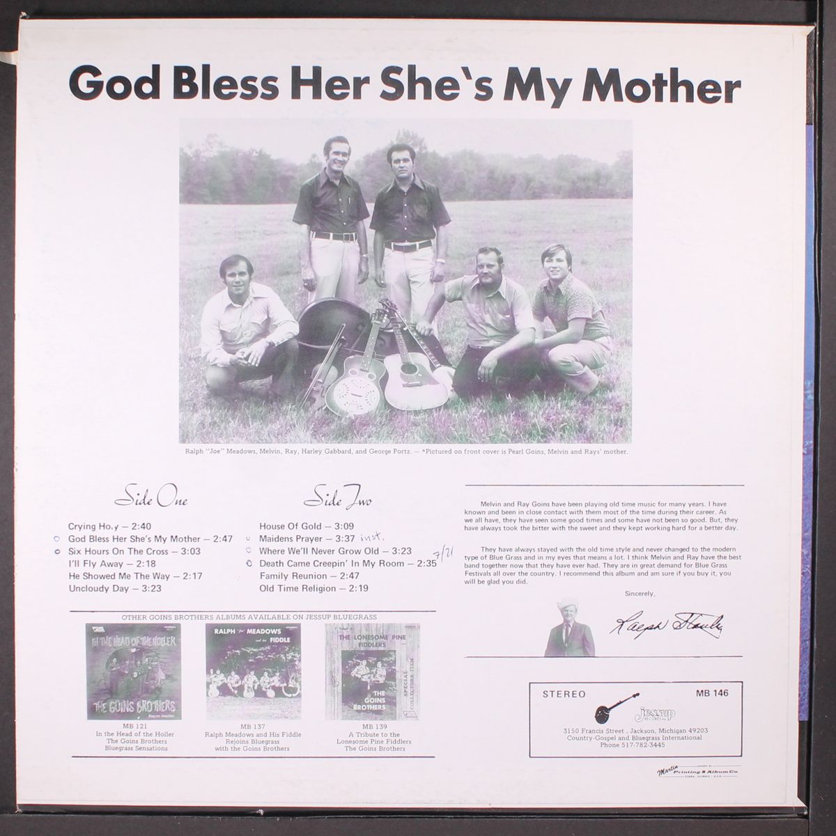 god bless her she's my mother by GOINS BROTHERS