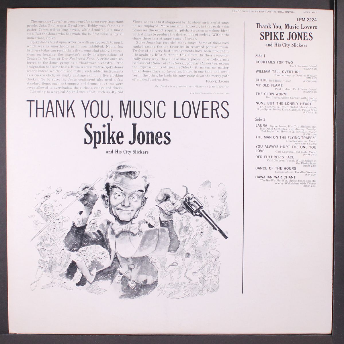 thank you, music lovers by SPIKE JONES