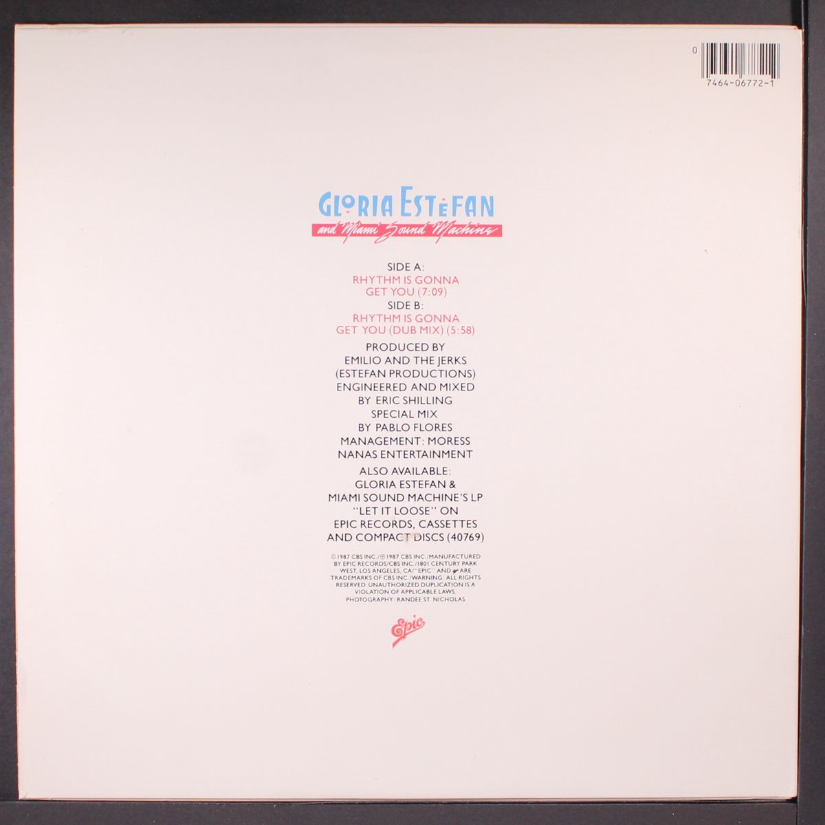 rhythm is gonna get you by GLORIA ESTEFAN & MIAMI SOUND MACHINE