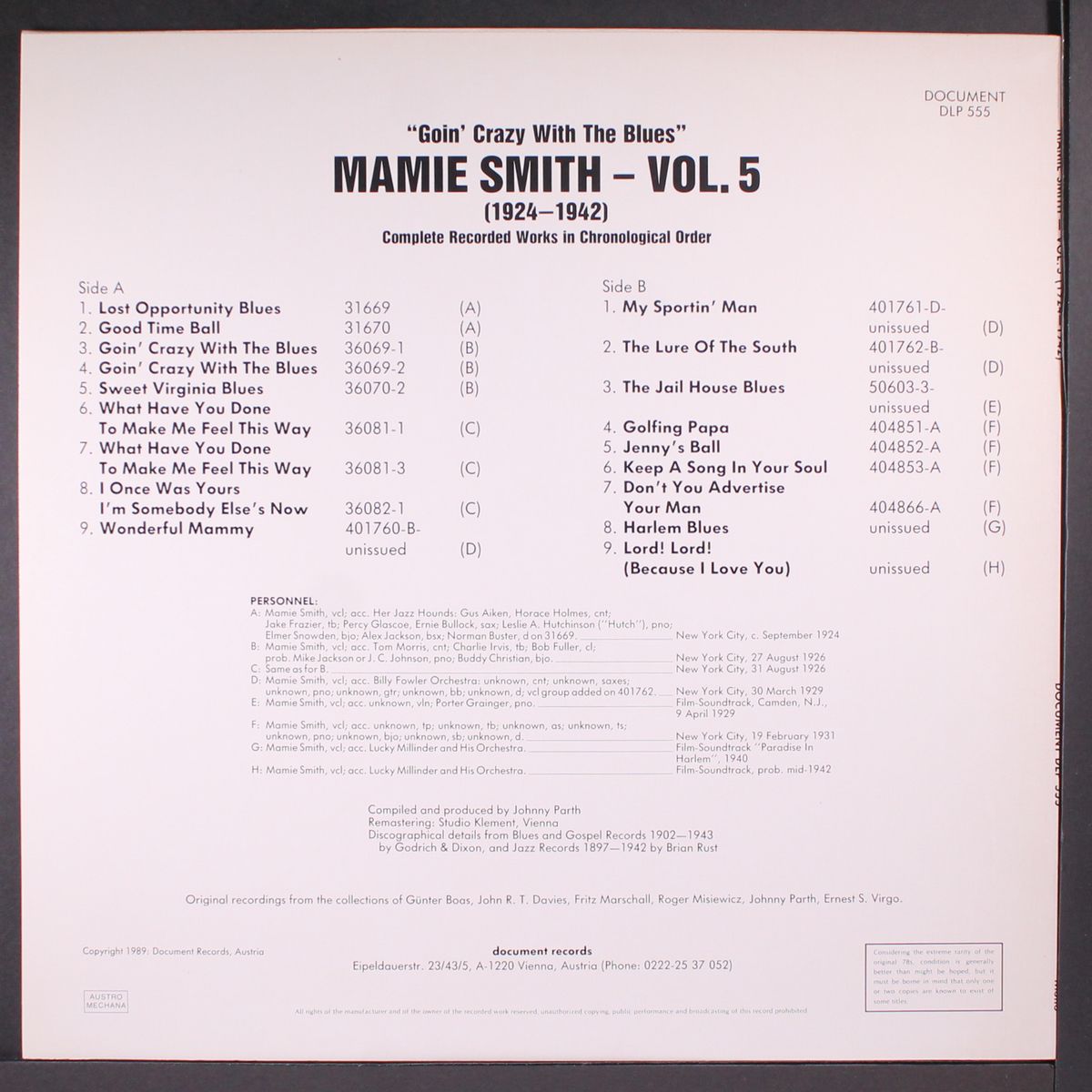 vol. 5, goin' crazy with the blues by MAMIE SMITH