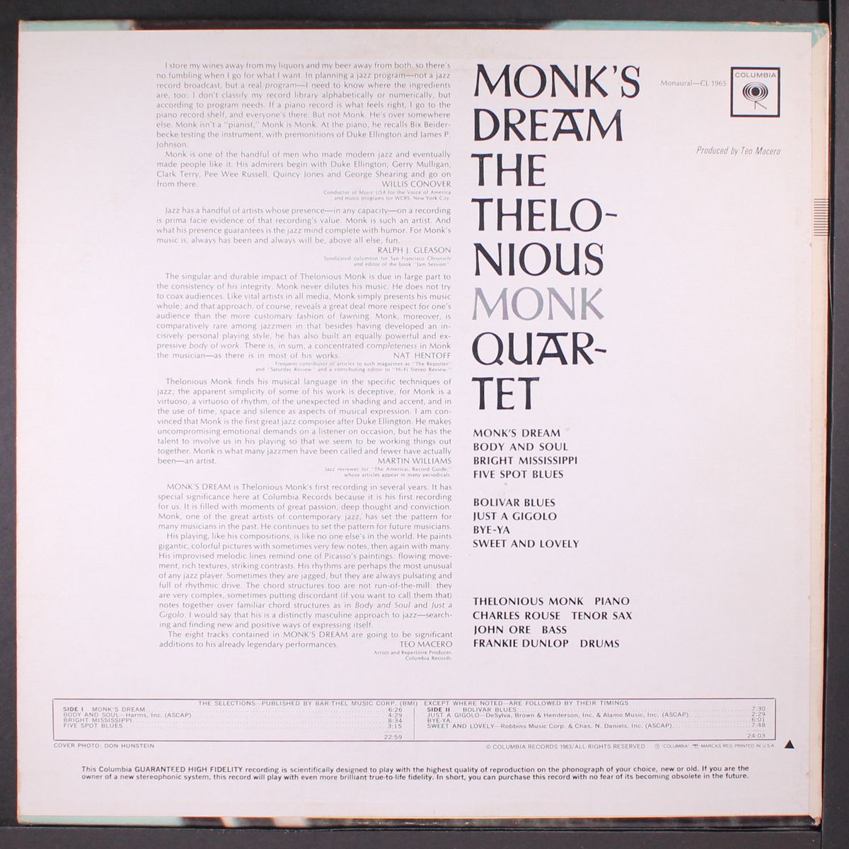 monk's dream by THELONIOUS MONK
