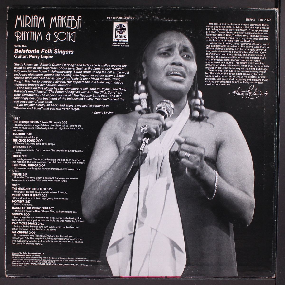 rhythm & song by MIRIAM MAKEBA
