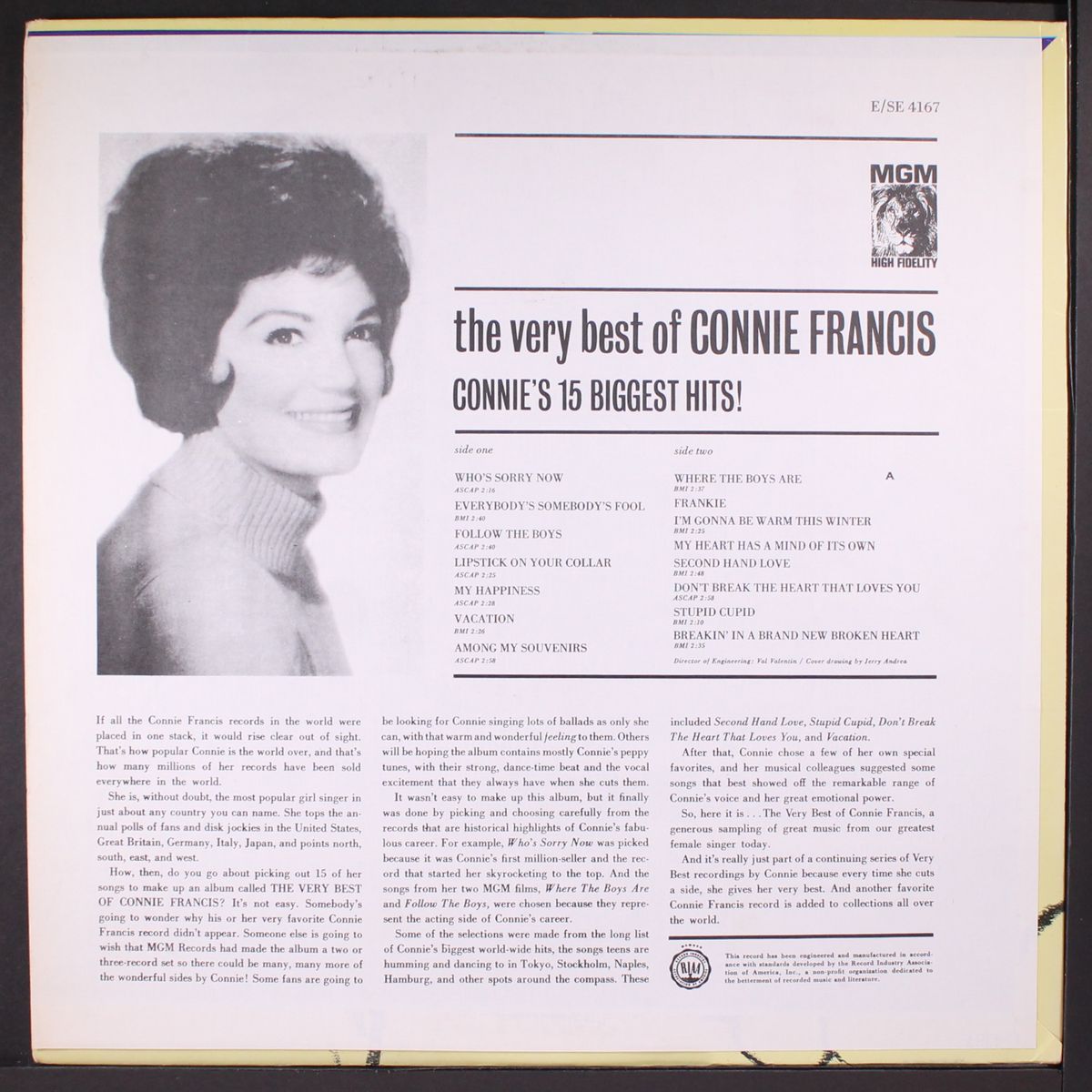the very best of by CONNIE FRANCIS