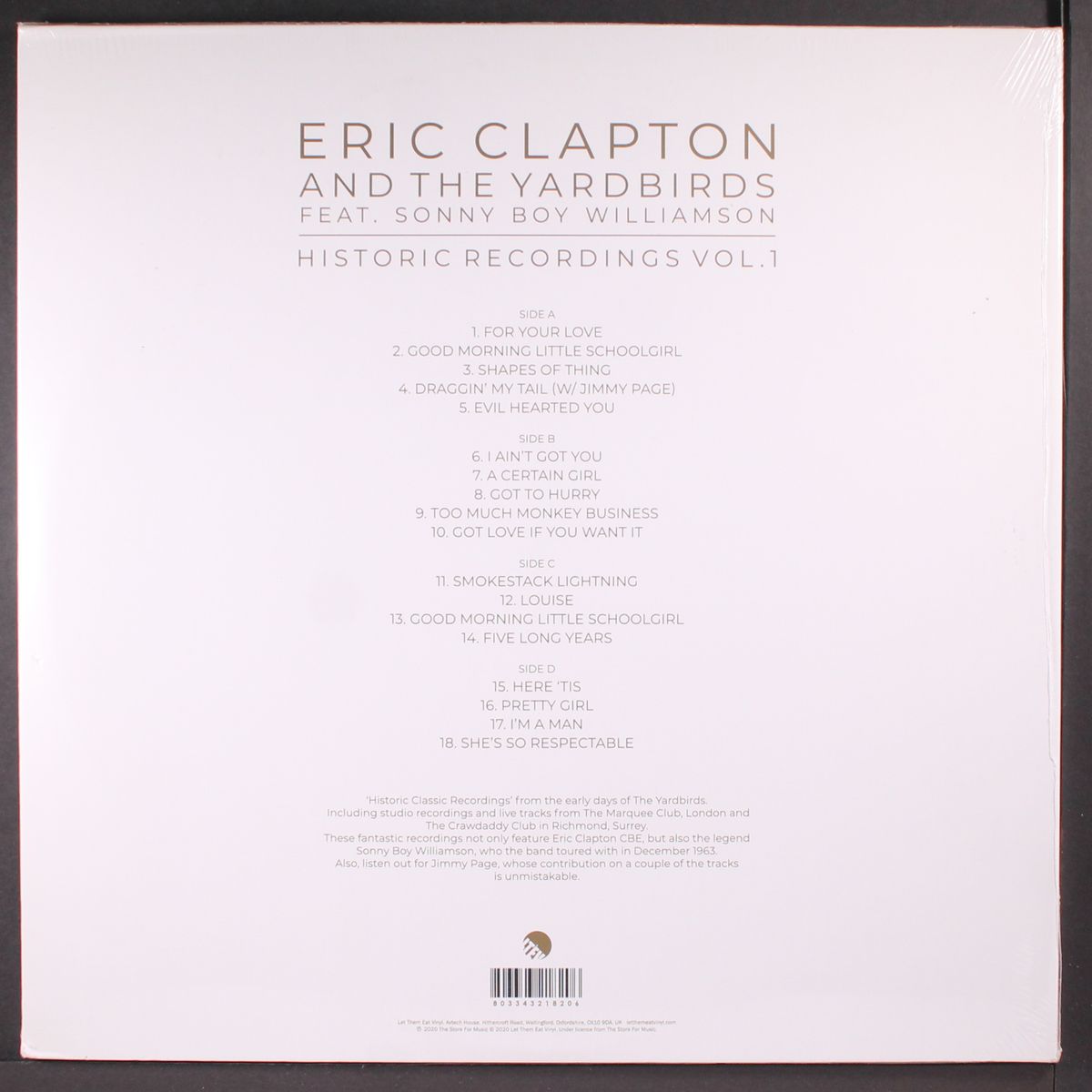 historic recordings vol. 1 by ERIC CLAPTON & YARDBIRDS
