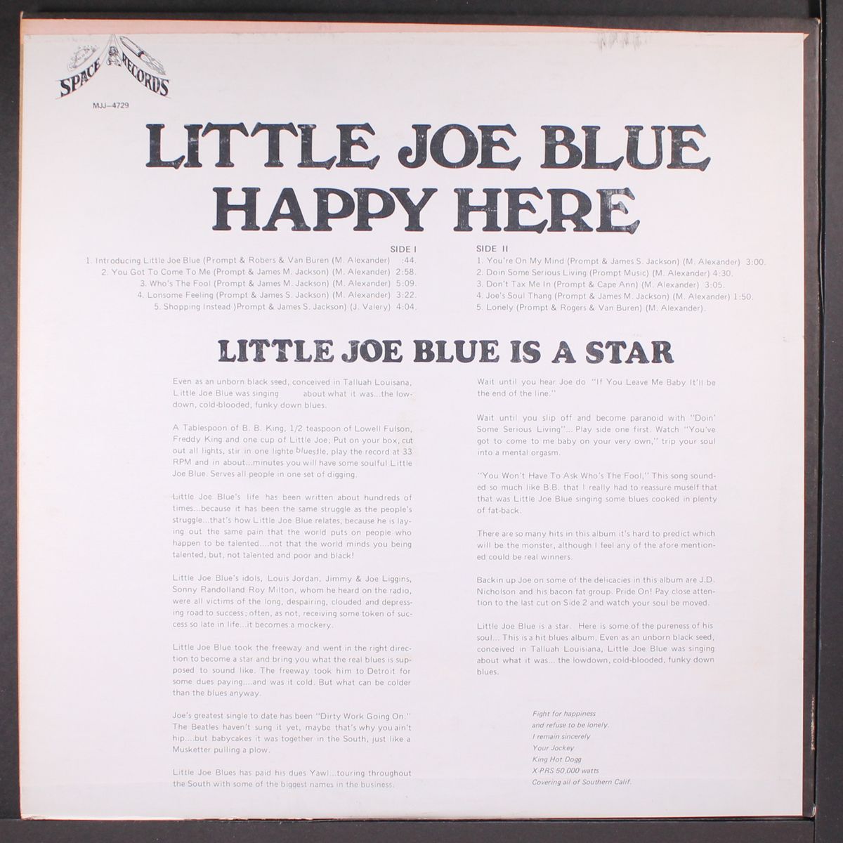 happy here by LITTLE JOE BLUE