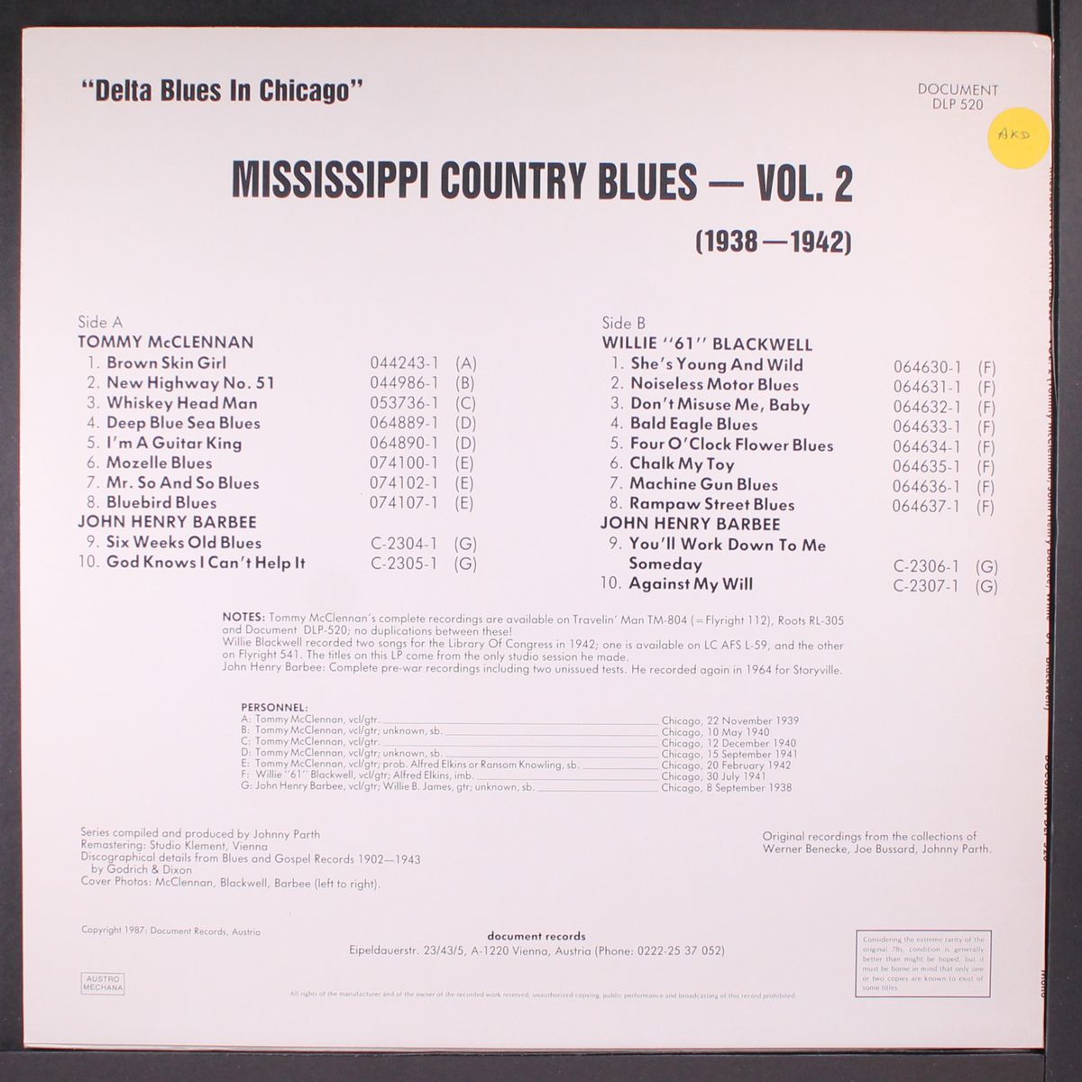mississippi country blues, vol. 2 by VARIOUS