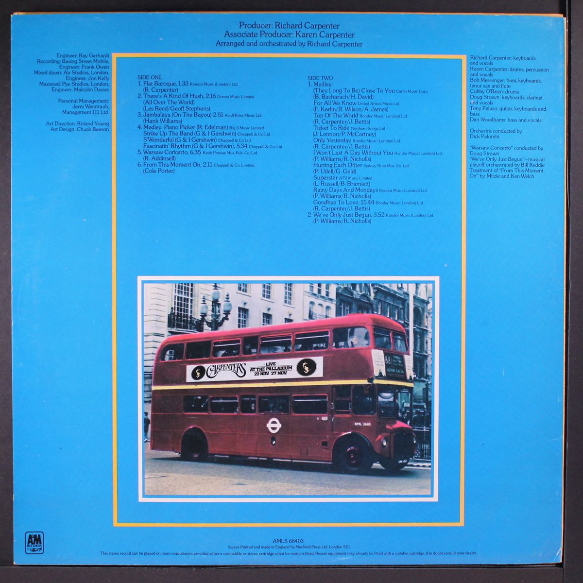 live at the palladium by CARPENTERS
