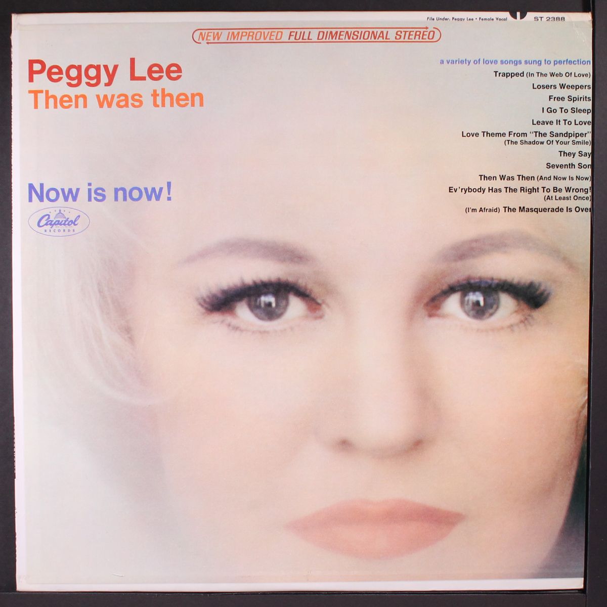 then was then and now is now! by PEGGY LEE