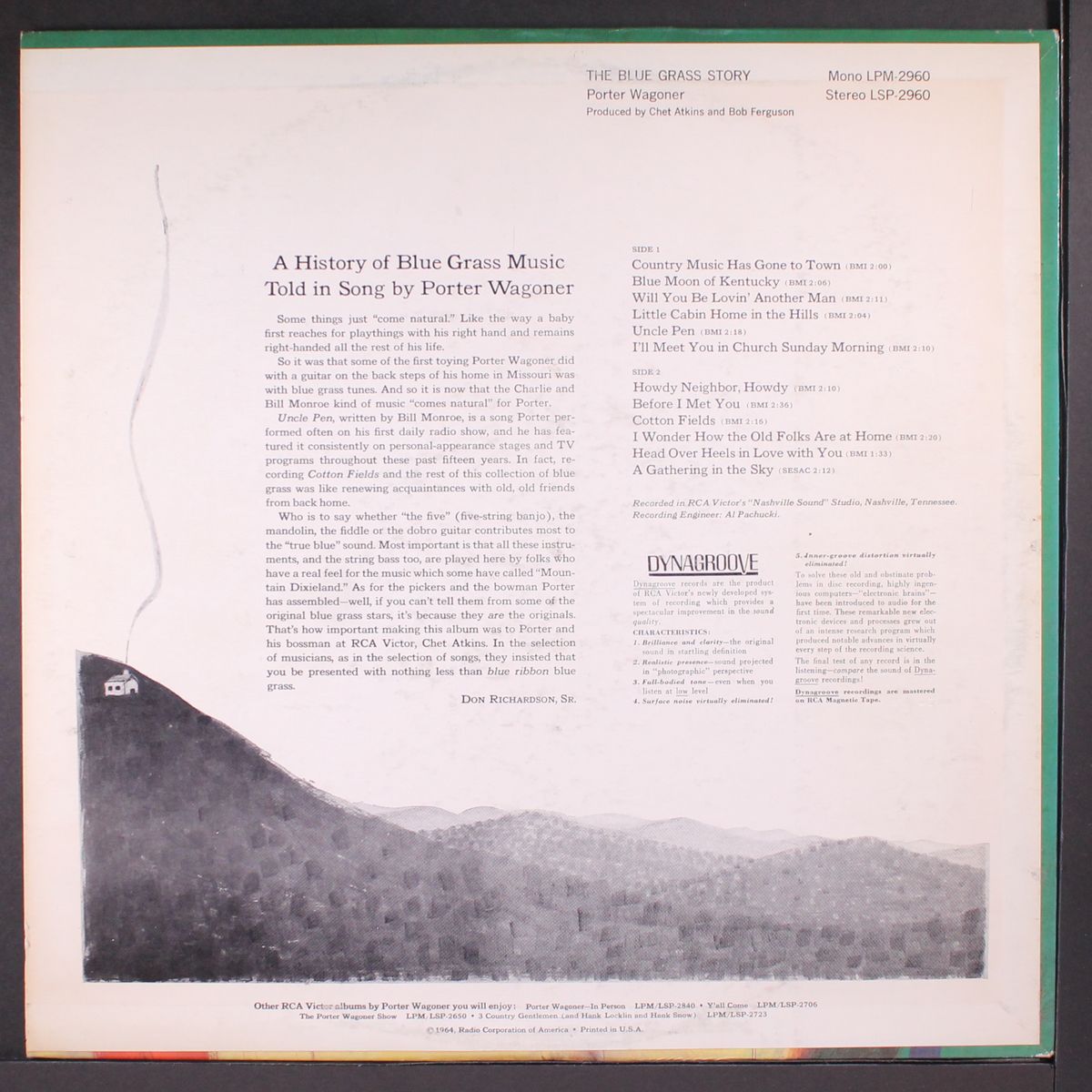 the blue grass story by PORTER WAGONER