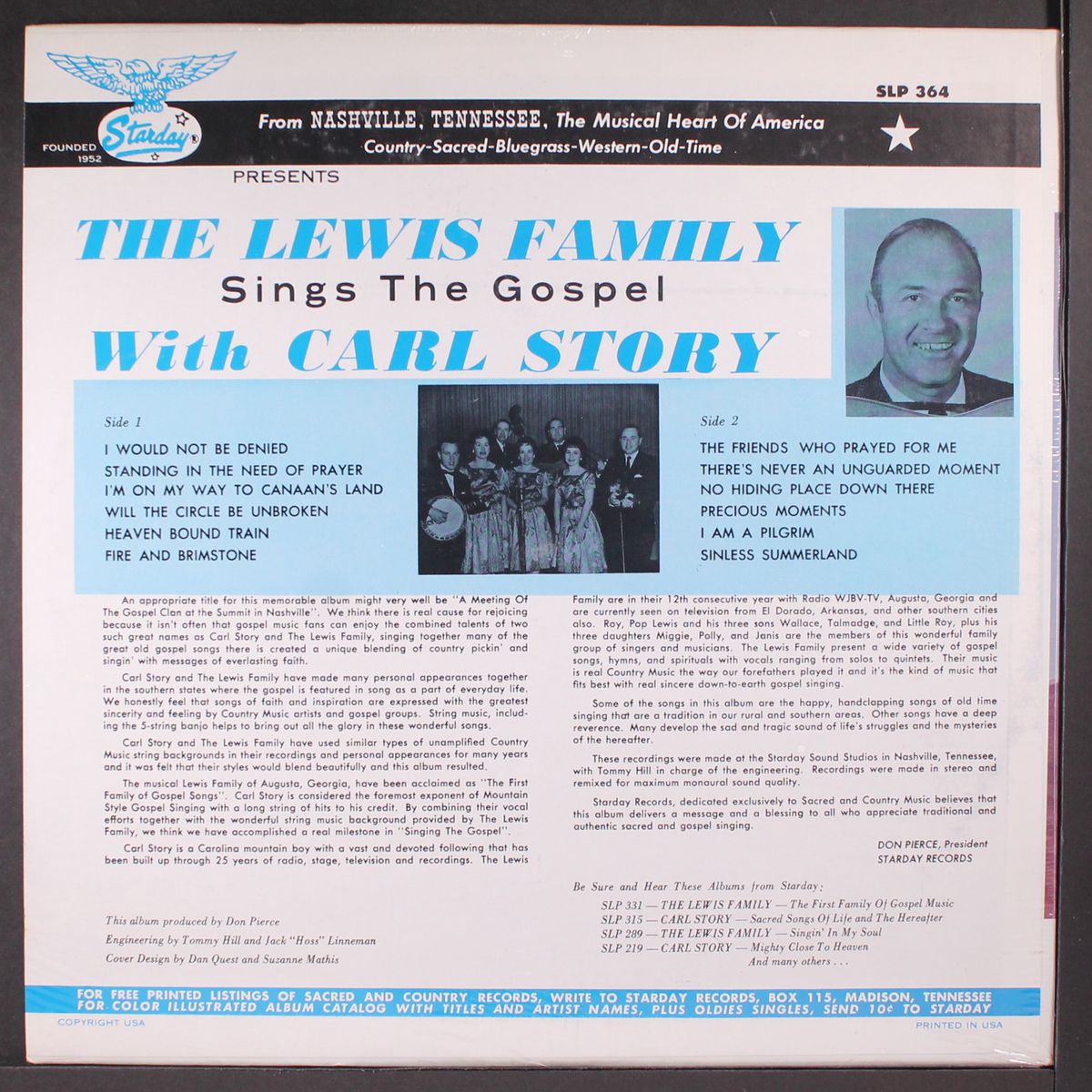 sings gospel with carl story by LEWIS FAMILY