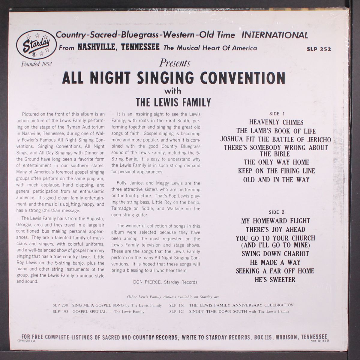 all night singing convention by LEWIS FAMILY