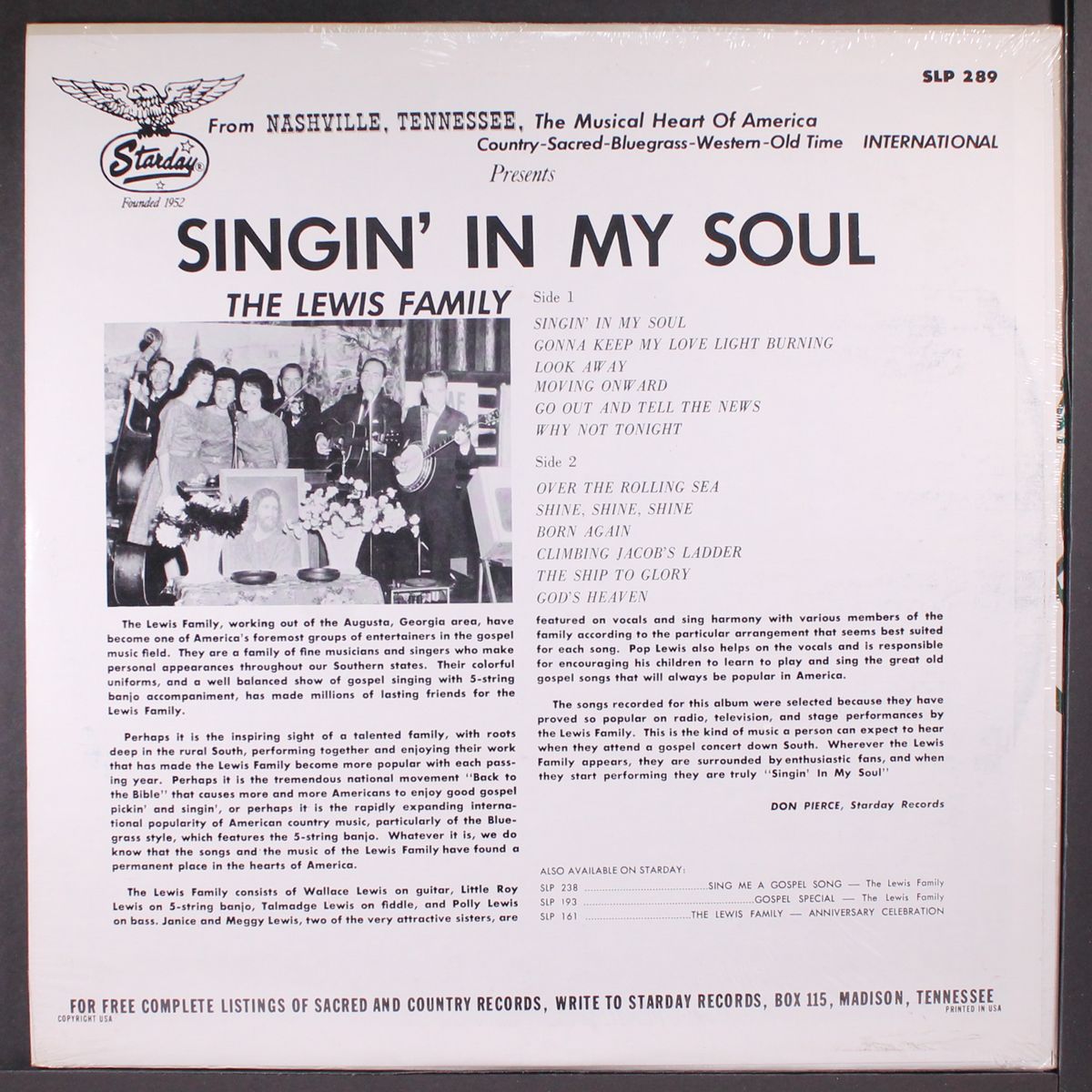 singin' in my soul by LEWIS FAMILY