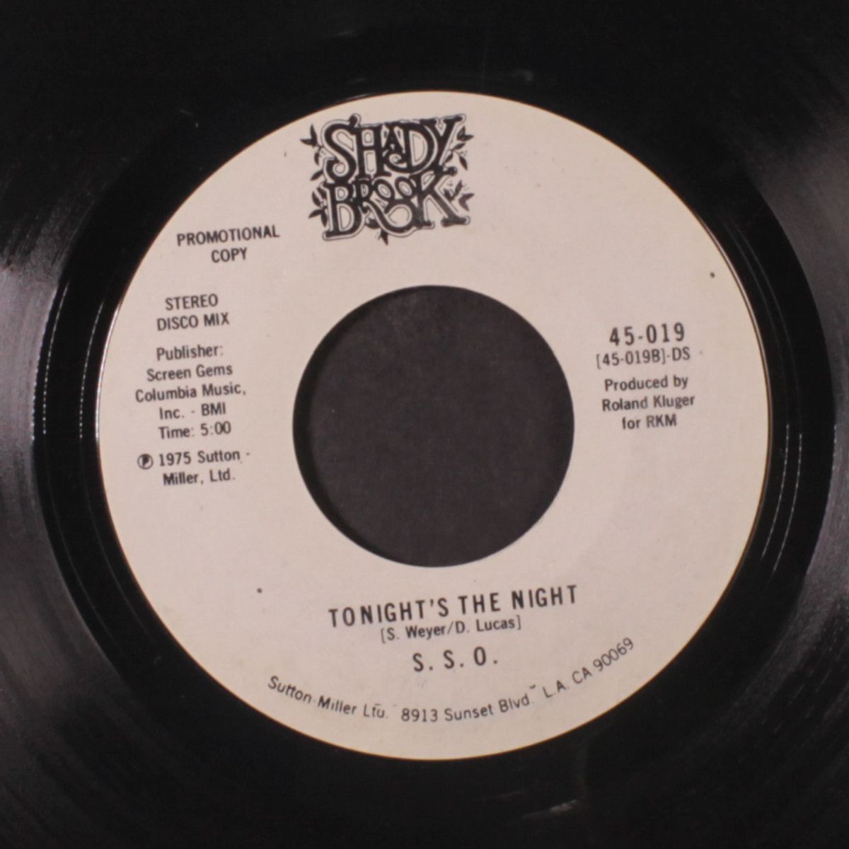 tonight's the night / disco version by S.S.O.
