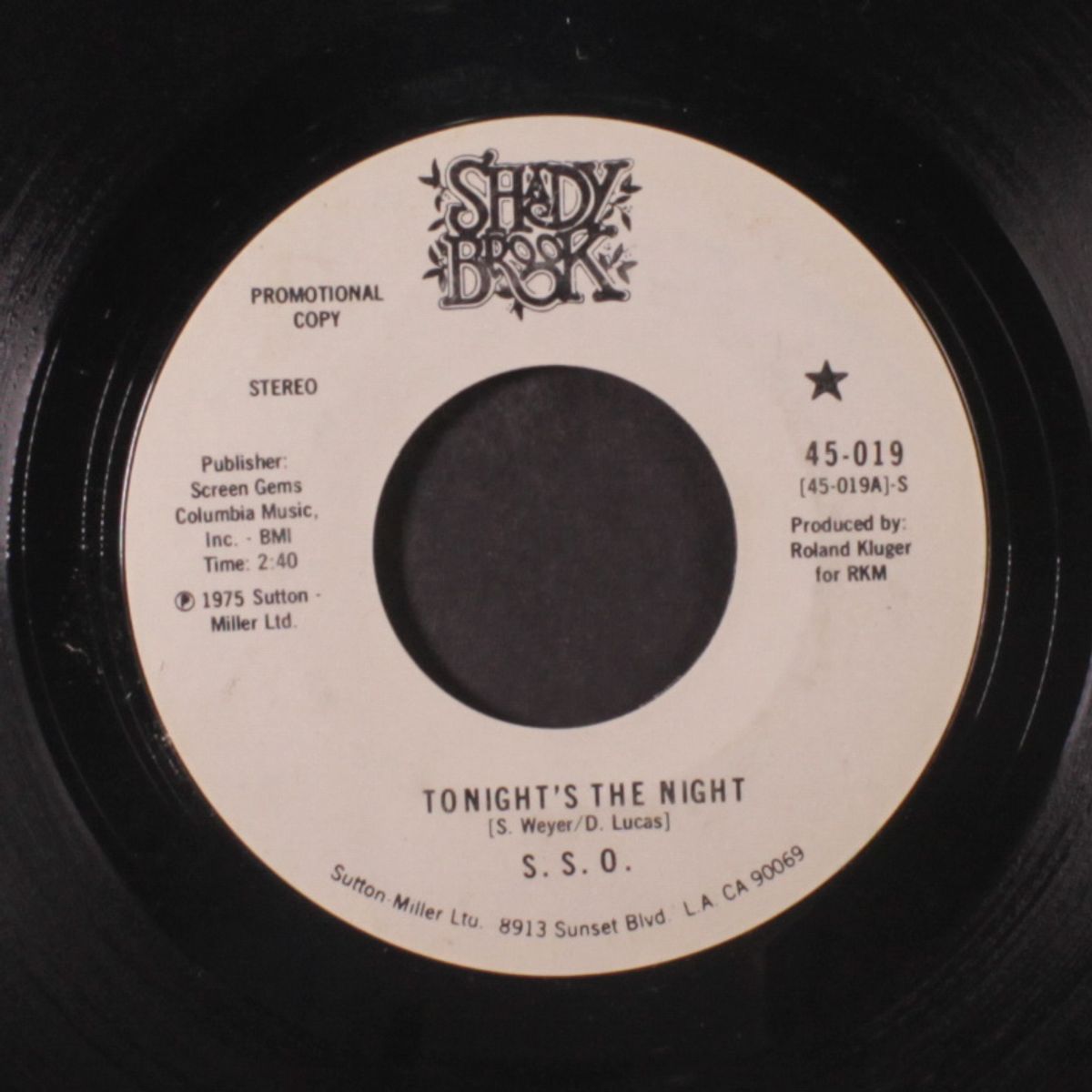 tonight's the night / disco version by S.S.O.