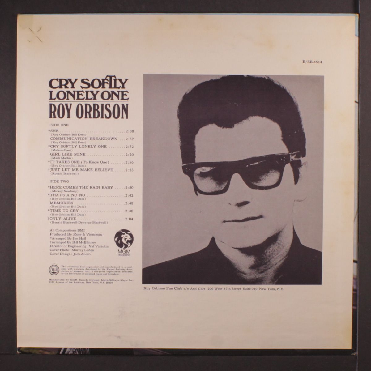 cry softly lonely one by ROY ORBISON