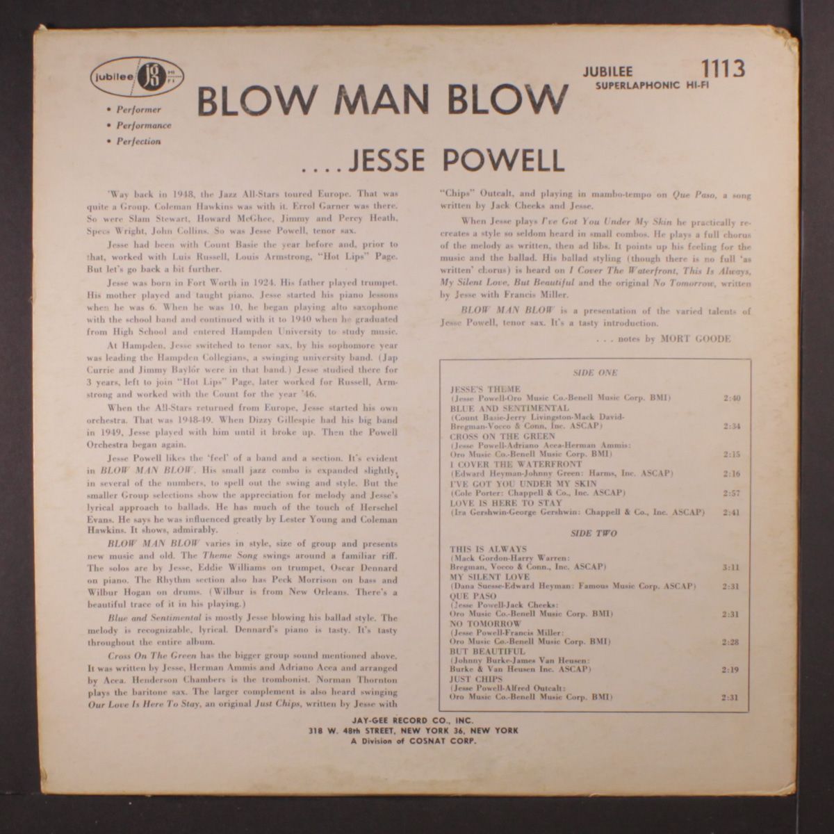 blow man blow by JESSE POWELL