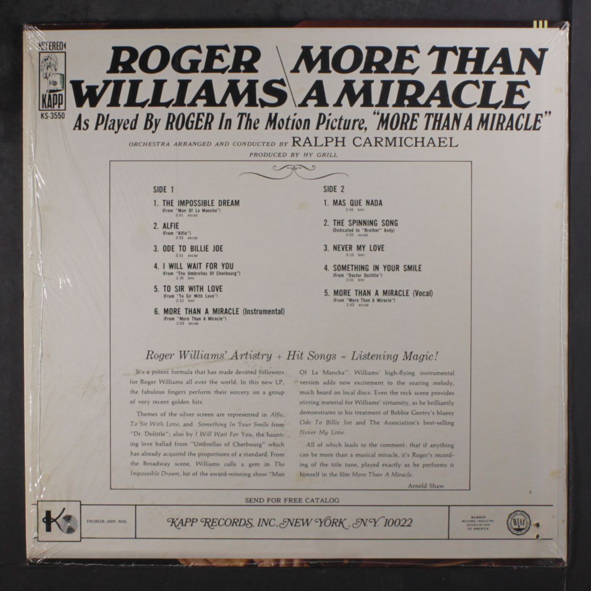 more than a miracle by ROGER WILLIAMS