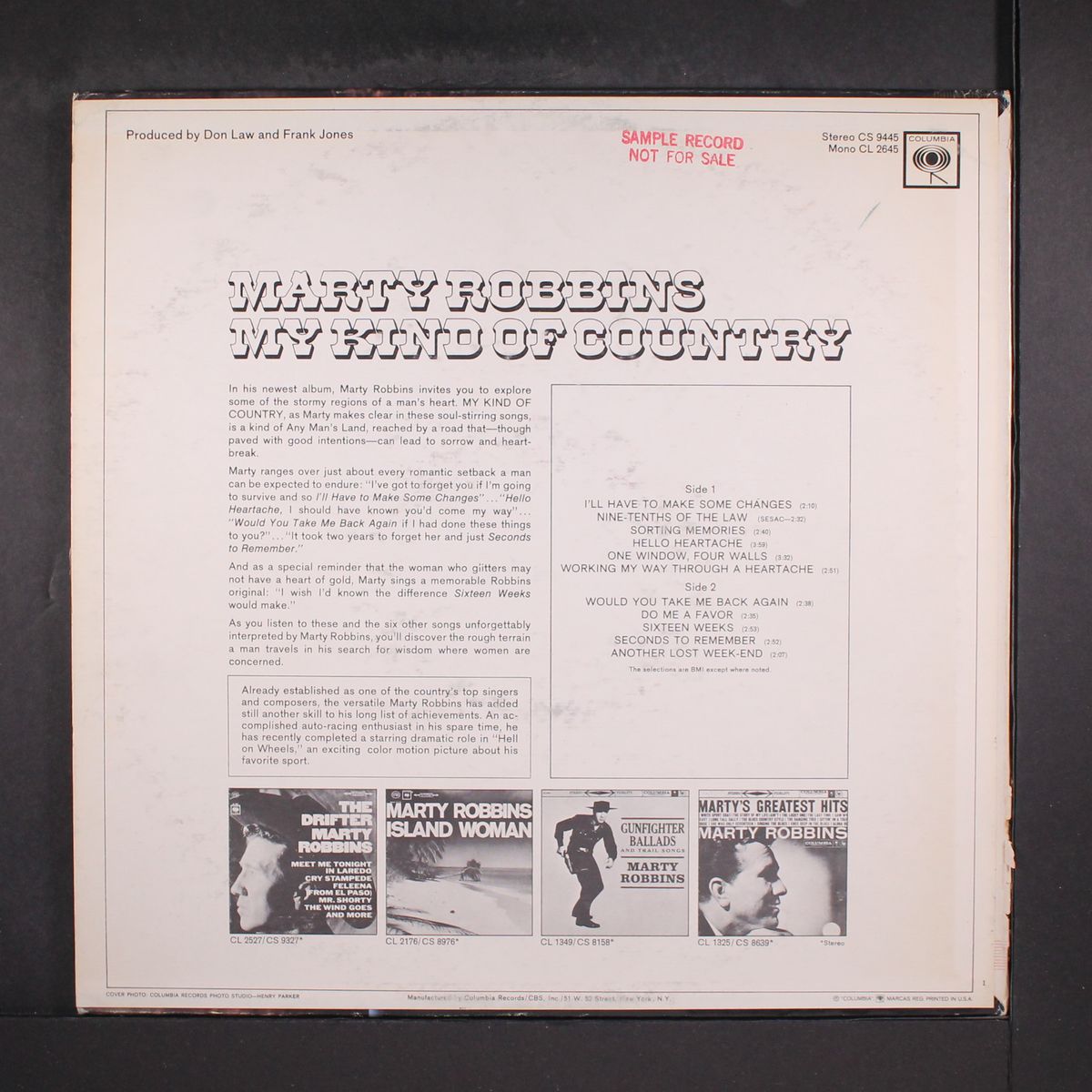 my kind of country by MARTY ROBBINS