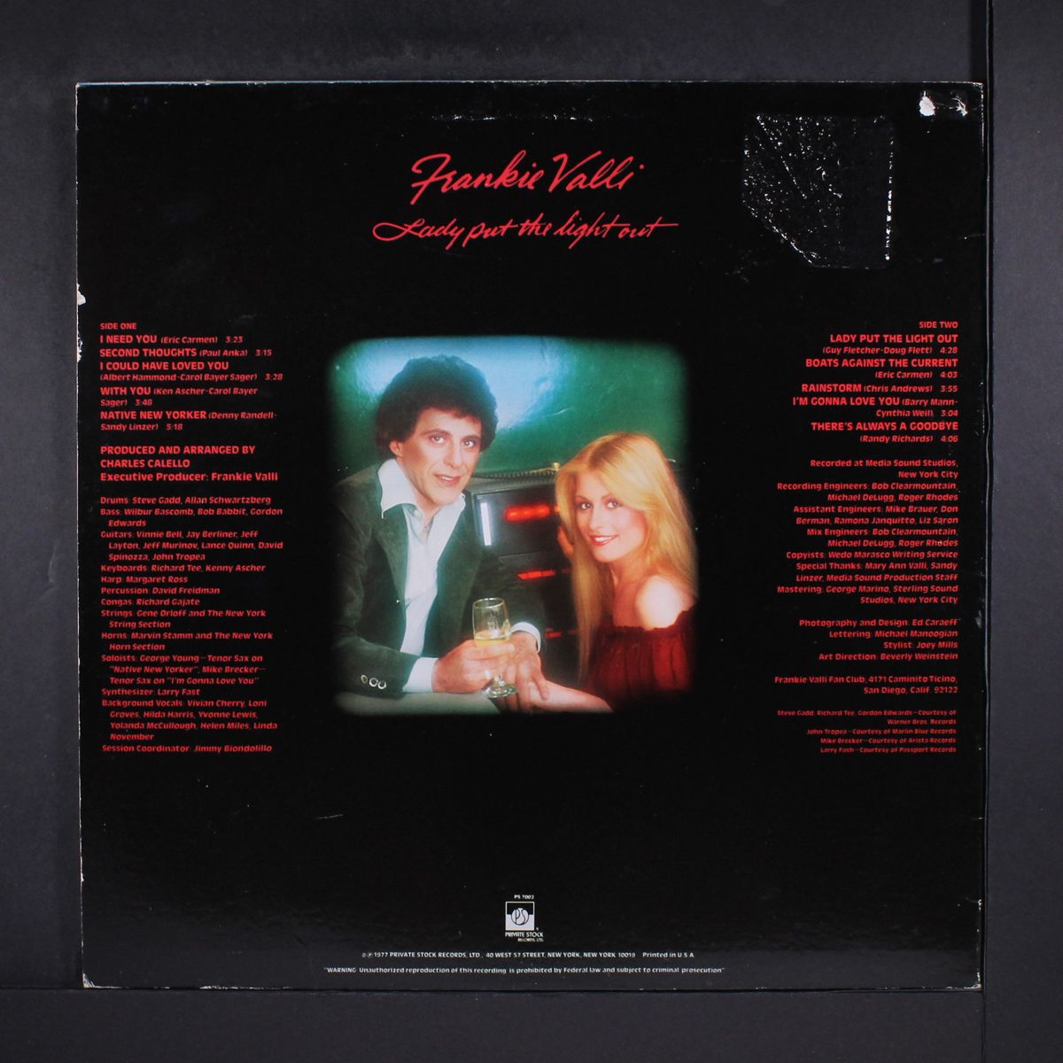 lady put the light out by FRANKIE VALLI