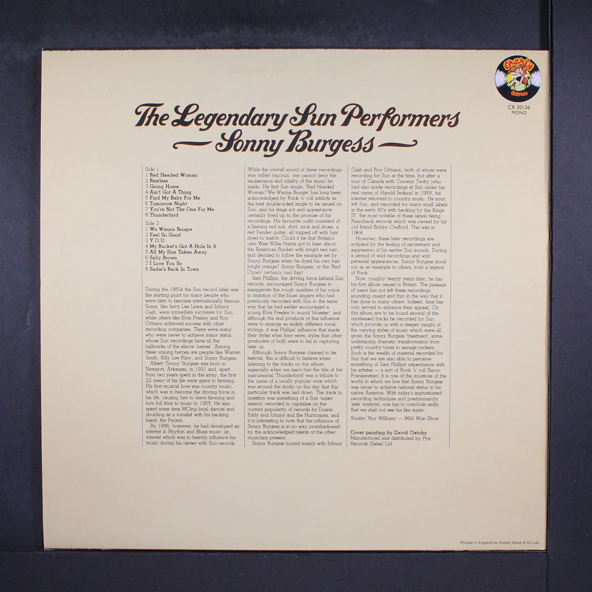 the legendary sun performers by SONNY BURGESS