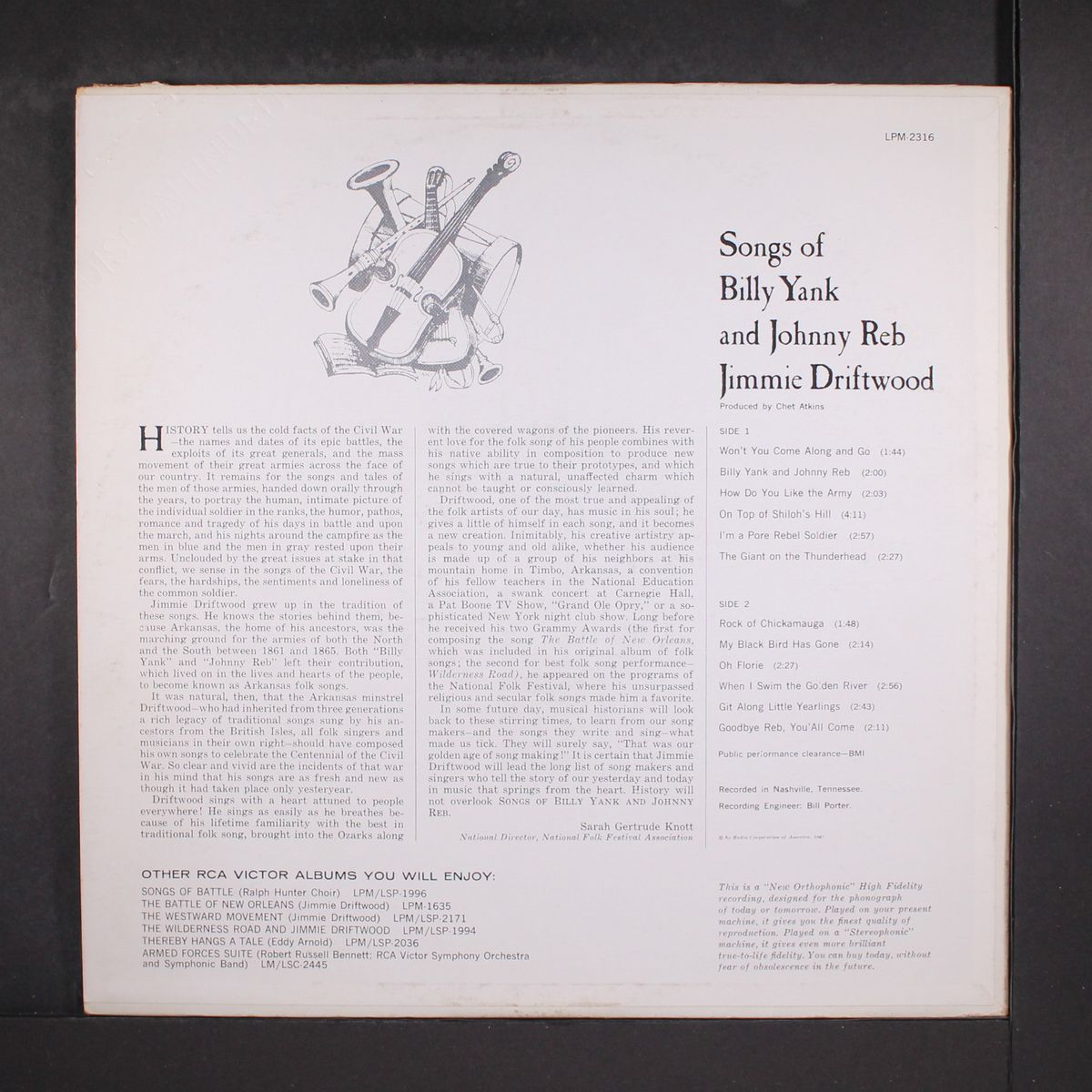 songs of billy yank and johnny reb by JIMMY DRIFTWOOD