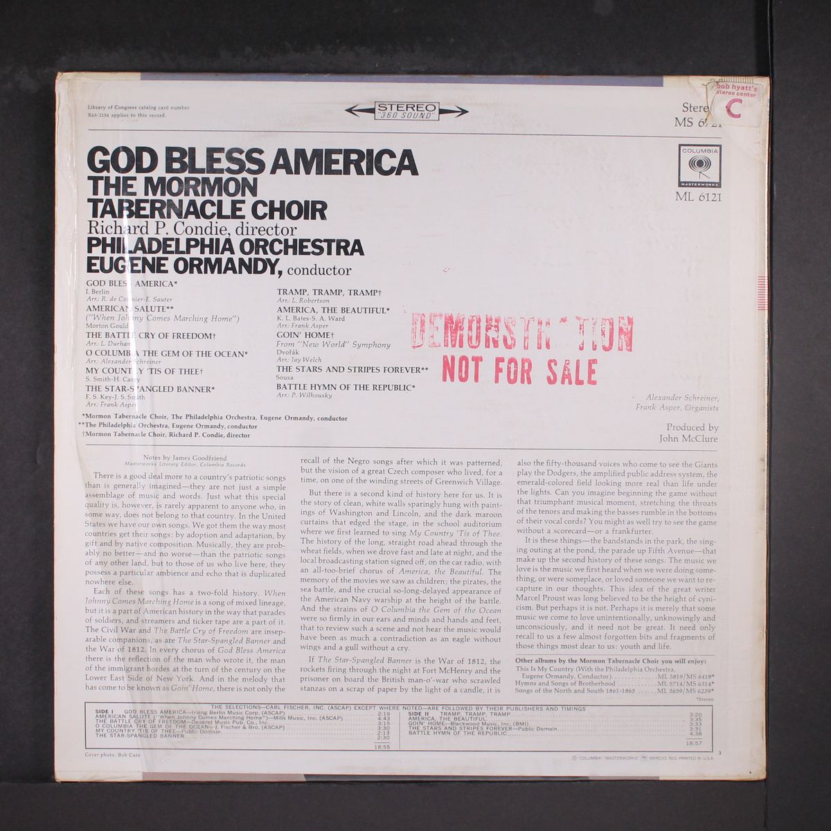 god bless america by MORMON TABERNACLE CHOIR