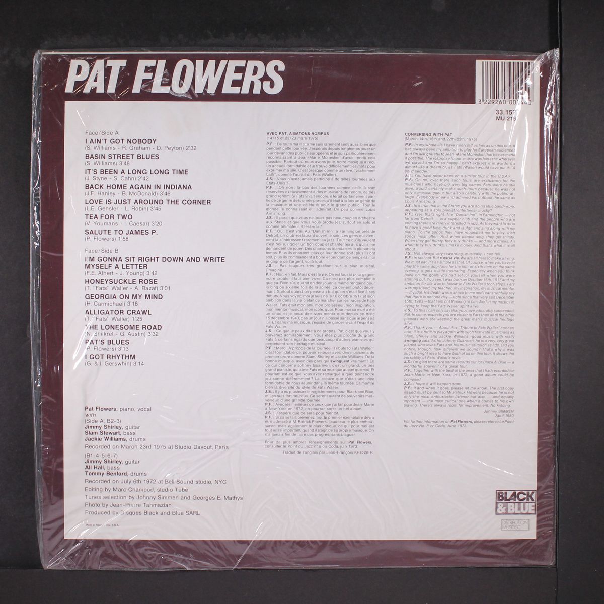 i ain't got nobody by PAT FLOWERS