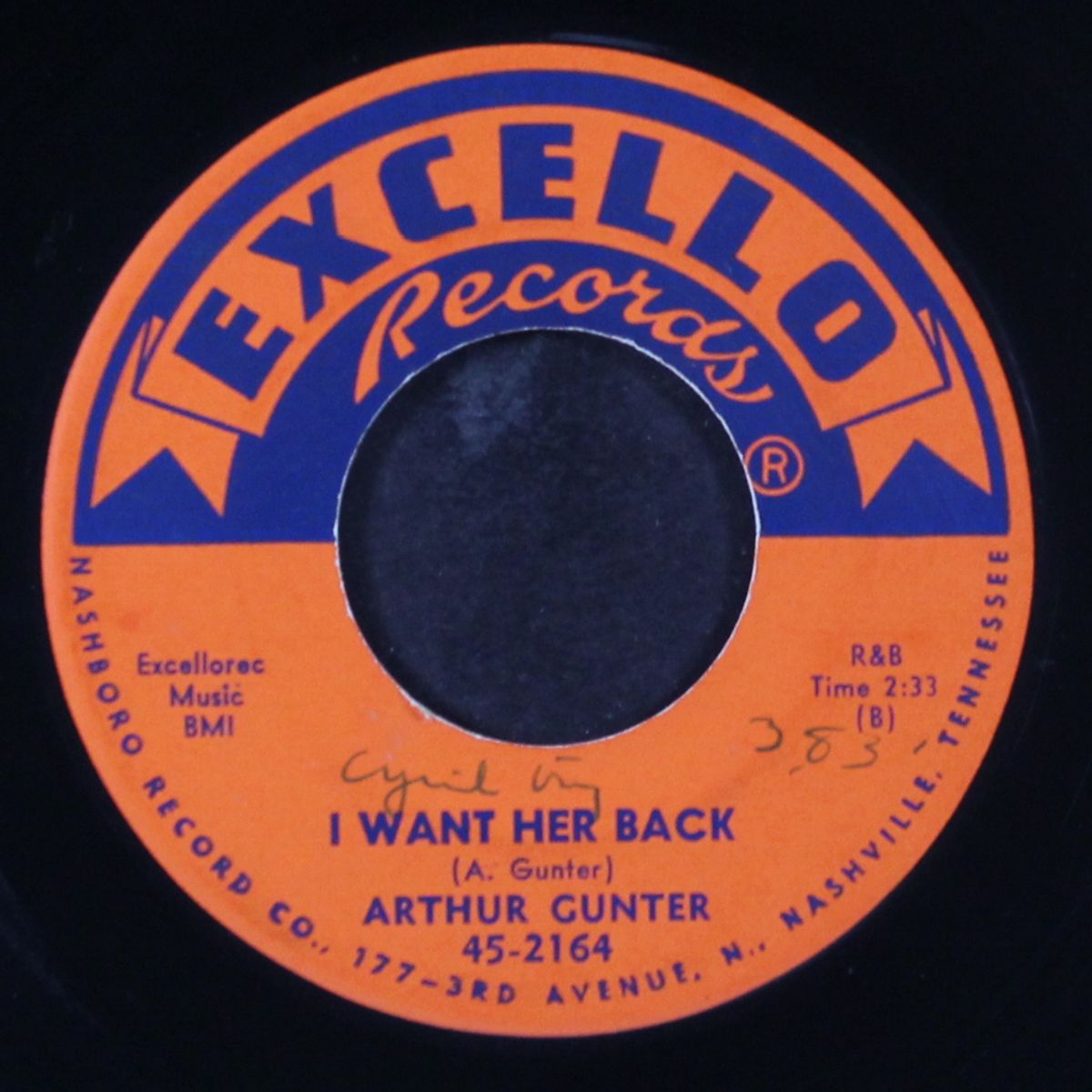 no naggin' no draggin' / i want her back by ARTHUR GUNTER