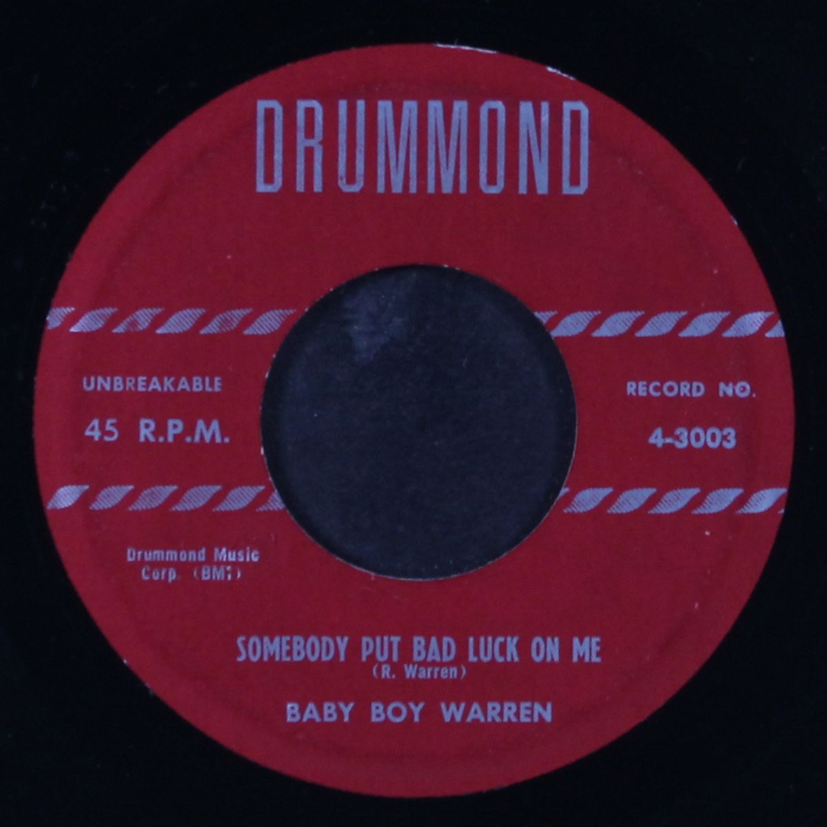 somebody put bad luck on me / stop breakin' down by BABY BOY WARREN