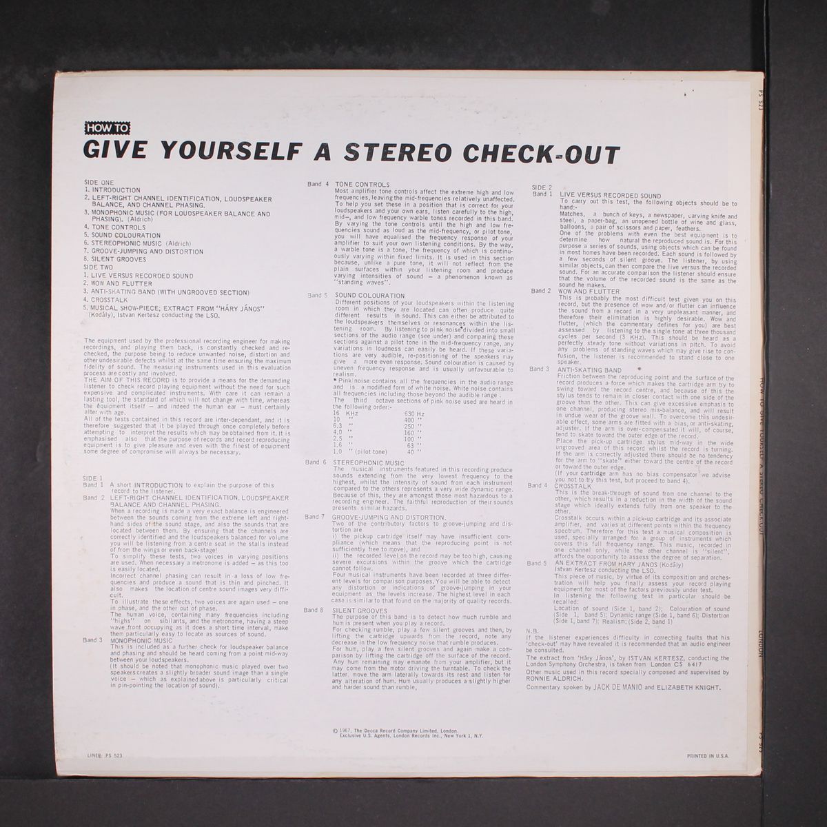 how to give yourself a stereo check-out by NO ARTIST