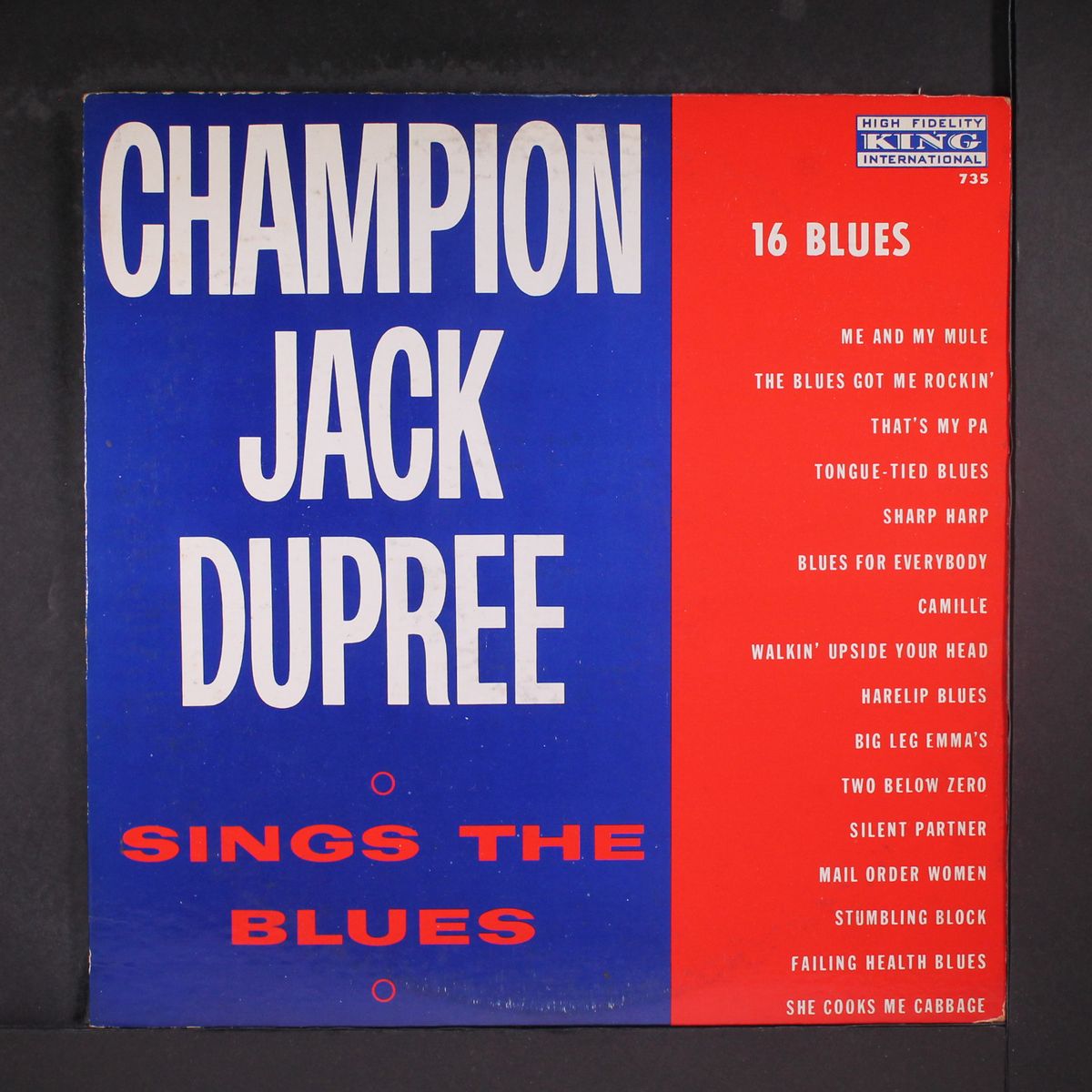 sings the blues by CHAMPION JACK DUPREE