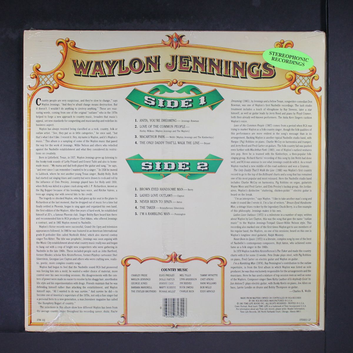country music by WAYLON JENNINGS