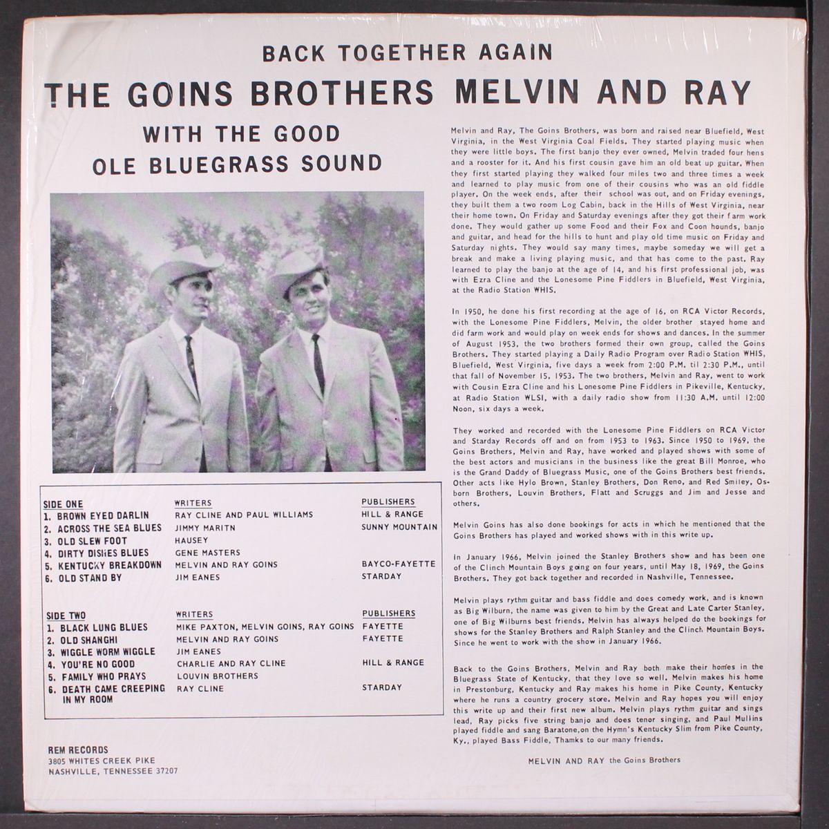 bluegrass hits old and new by GOINS BROTHERS