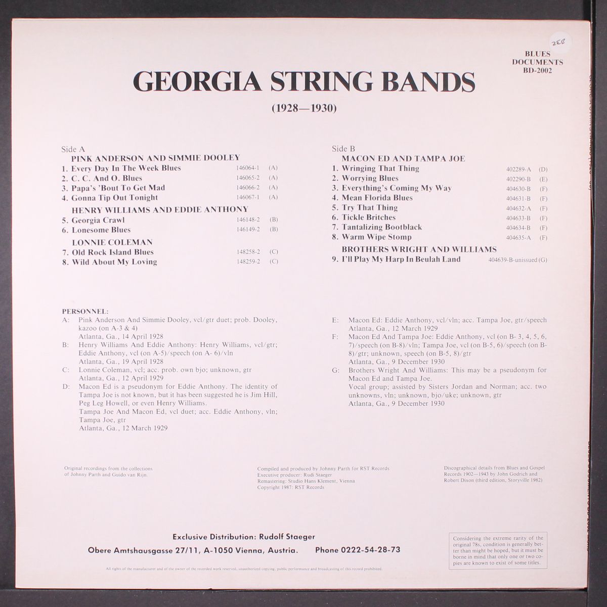 georgia string bands by VARIOUS