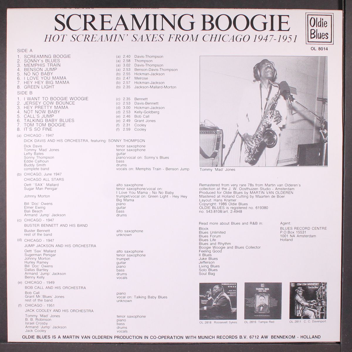 screaming boogie, hot screamin' saxes from chicago 1947 - 1951 by VARIOUS