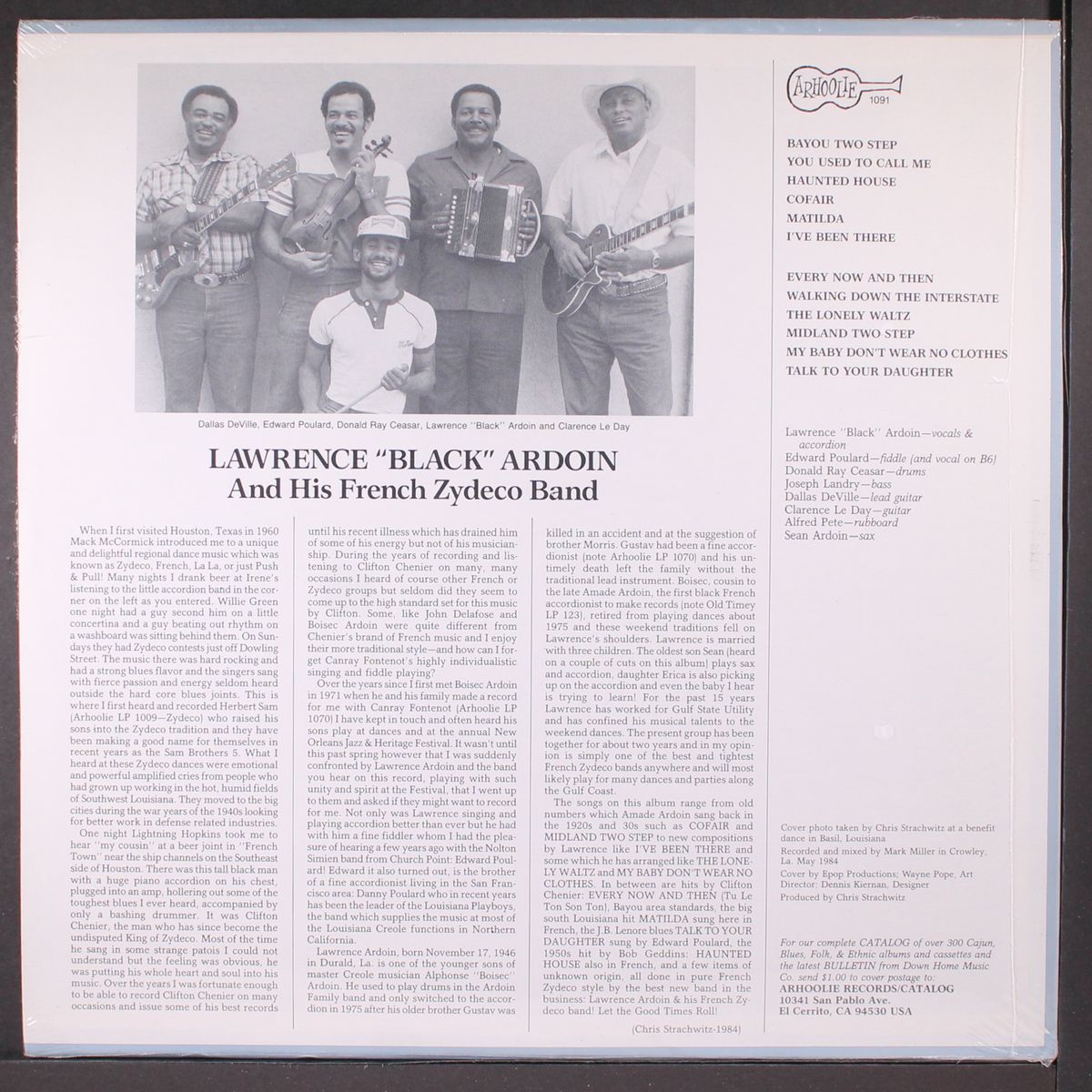 lawrence 'black' ardoin and his french band by LAWRENCE 'BLACK' ARDOIN