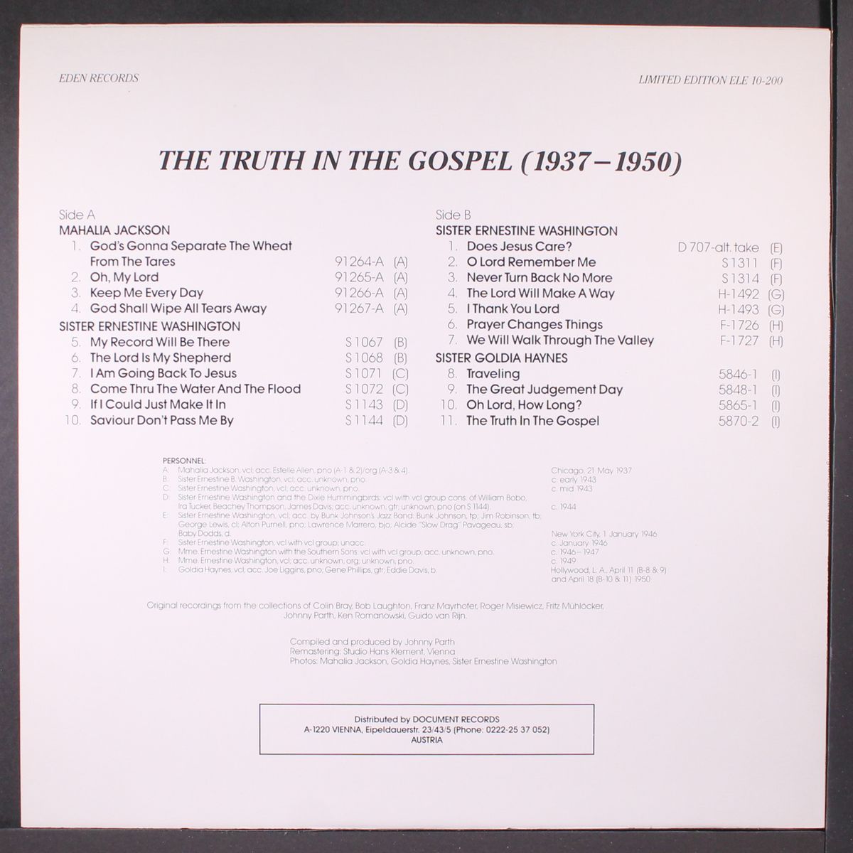 the truth in the gospel 1937-1950 by VARIOUS