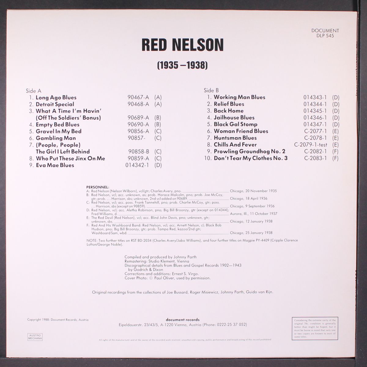1935-1938 by RED NELSON