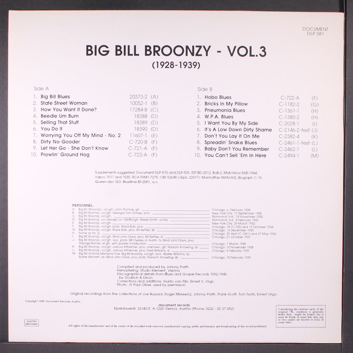 vol 3, 1928-1939 by BIG BILL BROONZY