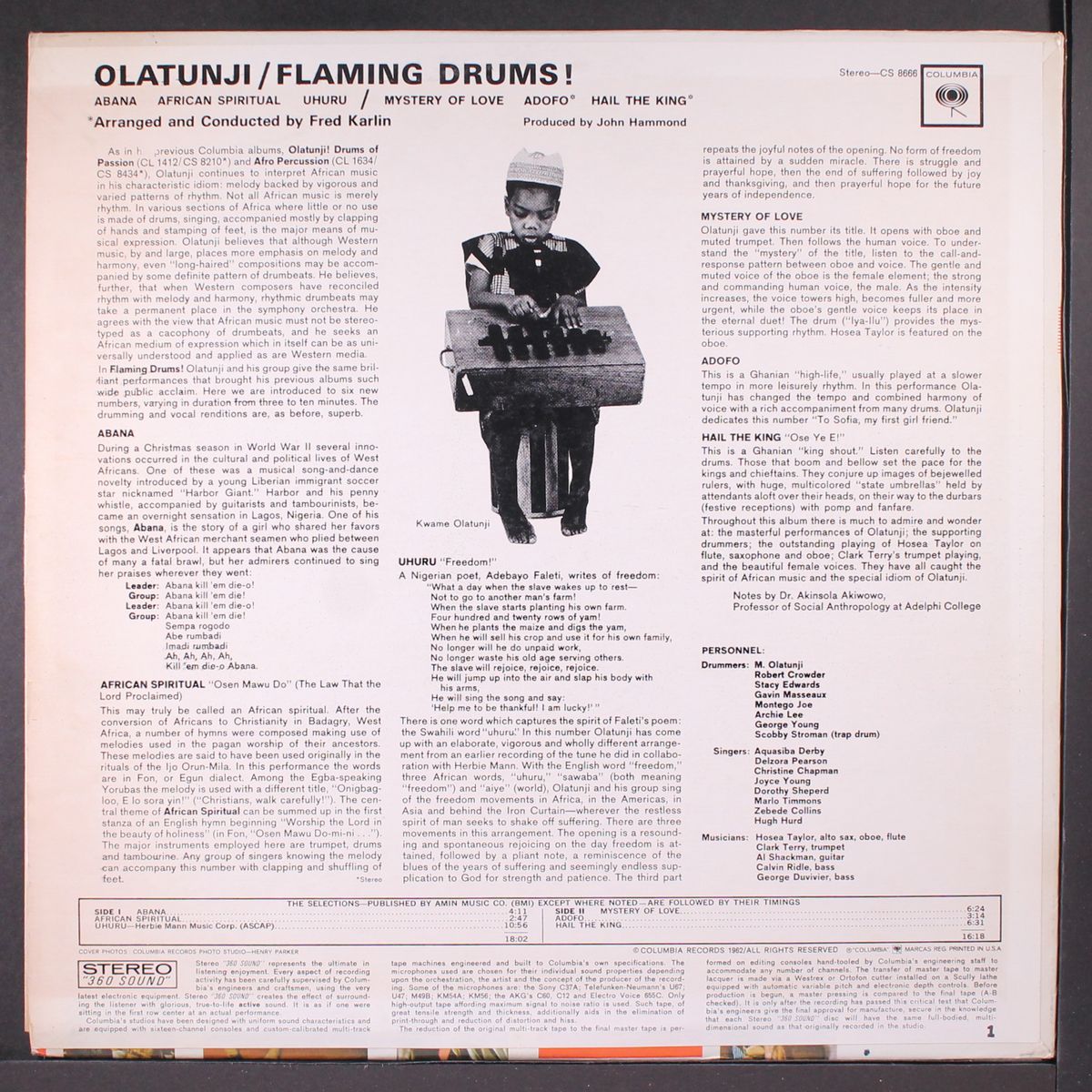 flaming drums by OLATUNJI