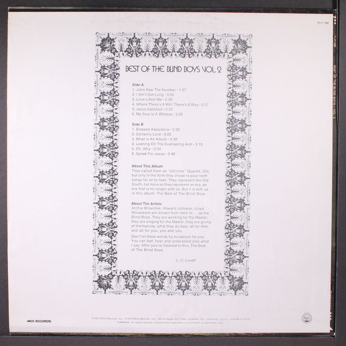 best of the blind boys, vol. 2 by FIVE BLIND BOYS