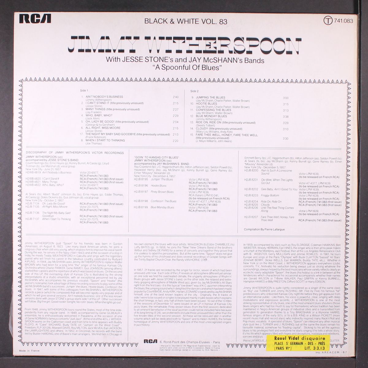 a spoonful of blues by JIMMY WITHERSPOON