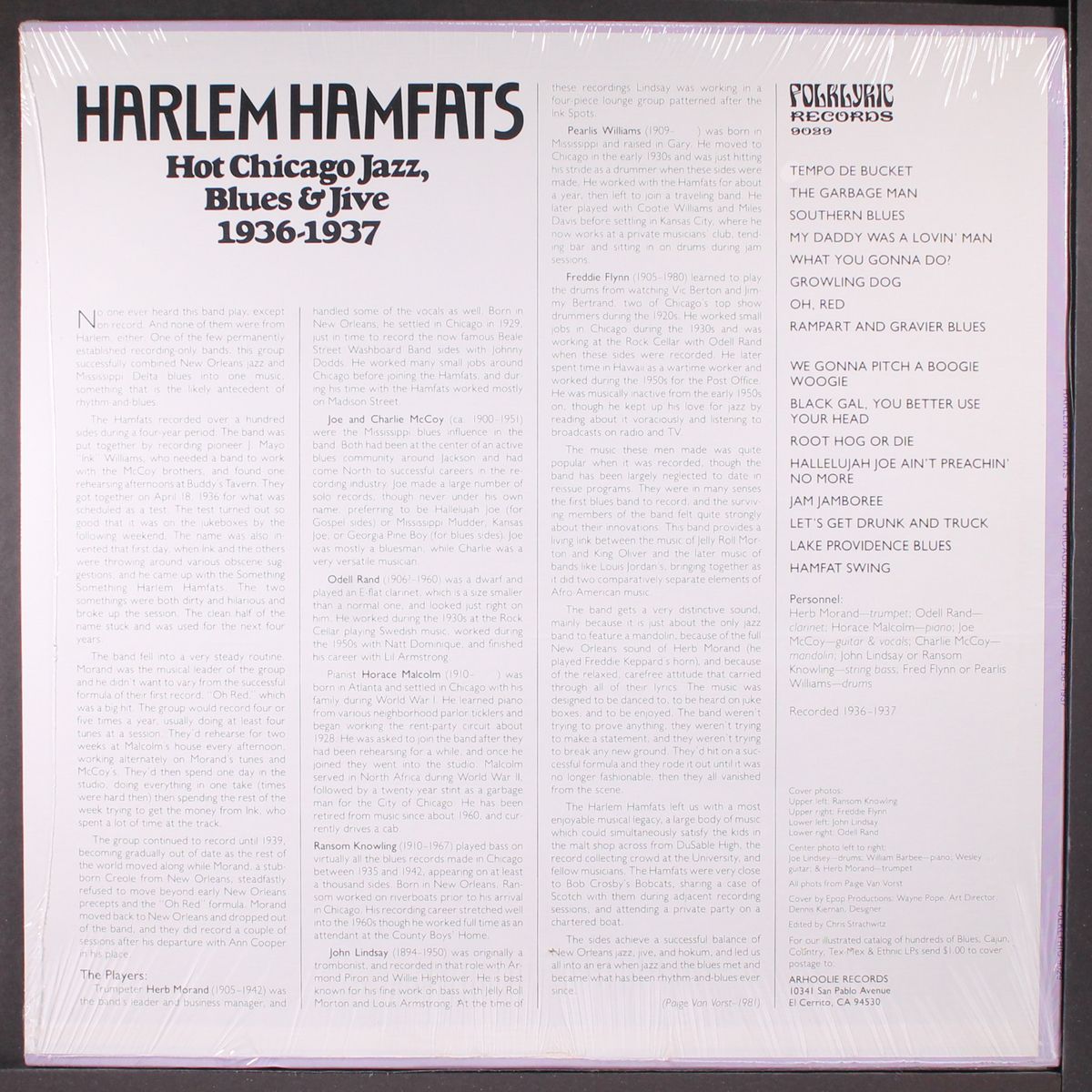 hot chicago jazz, blues & jive, 1936-37 by HARLEM HAMFATS