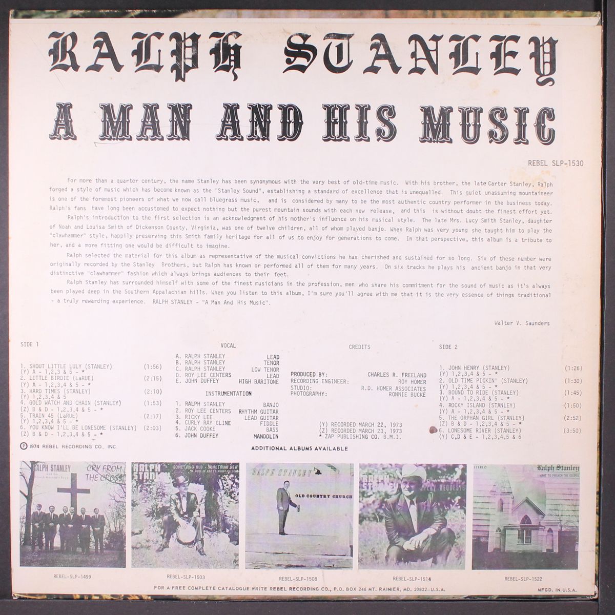 a man and his music by RALPH STANLEY