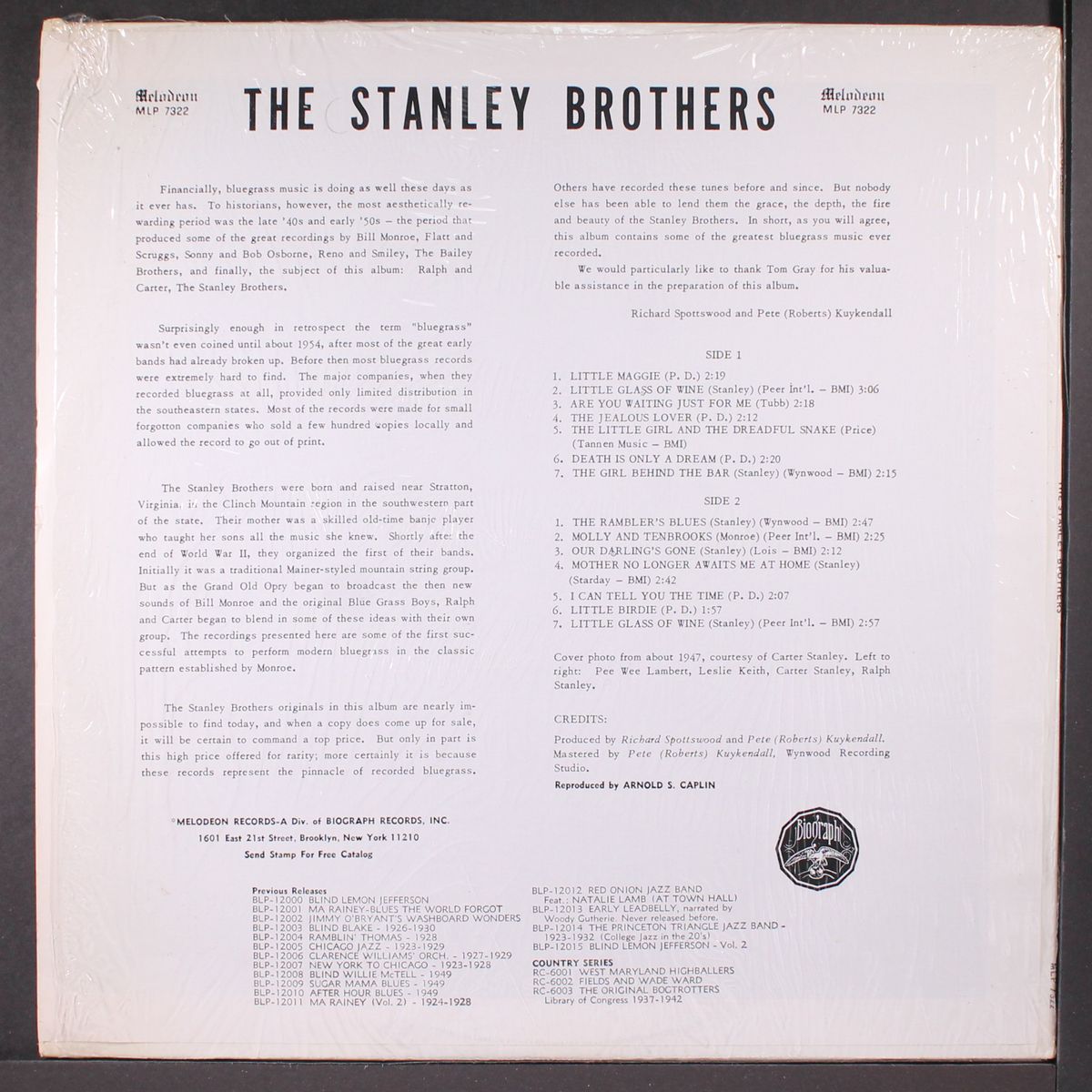 their original recordings by STANLEY BROTHERS