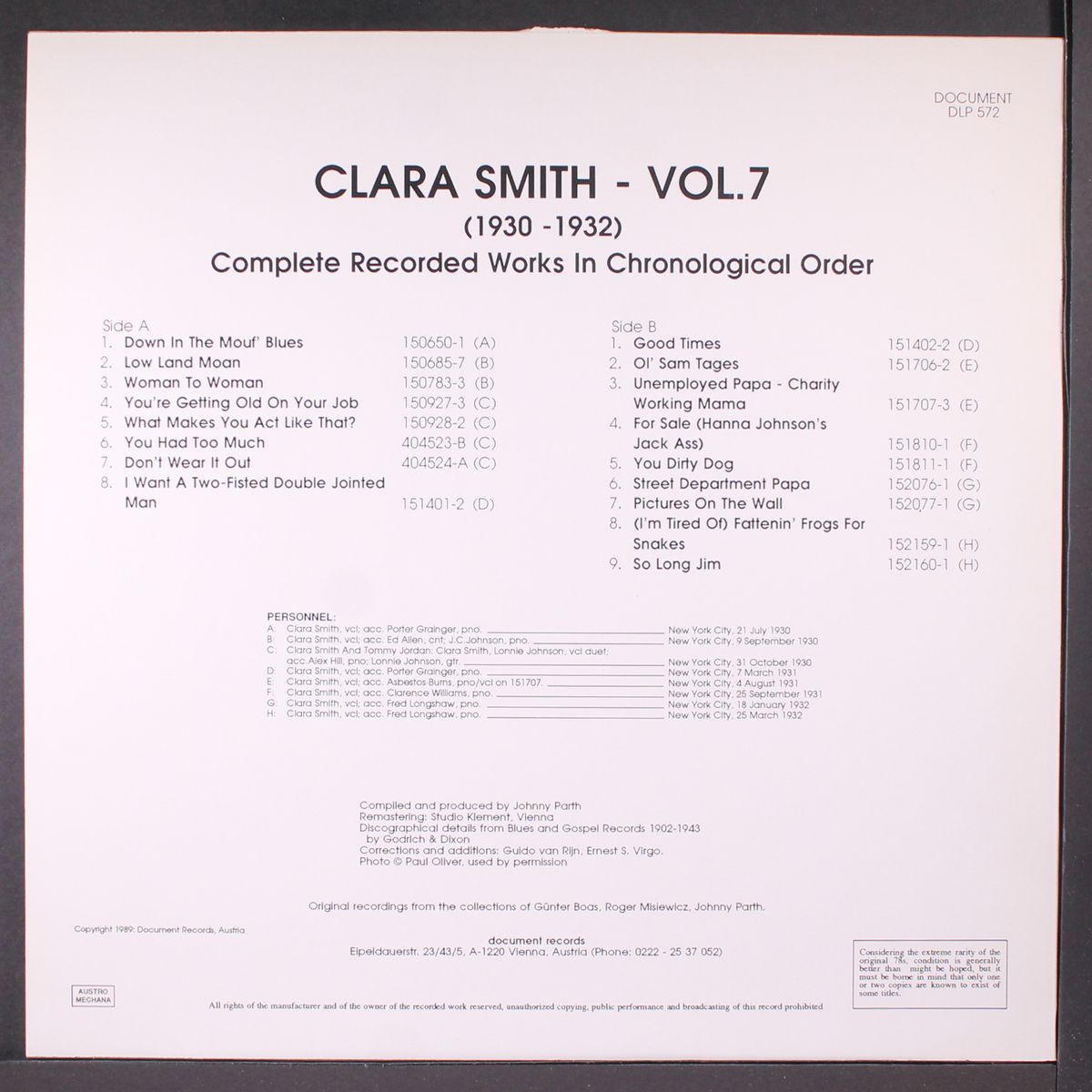 vol. 7 by CLARA SMITH