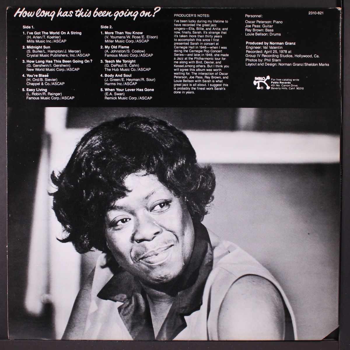 how long has this been going on? by SARAH VAUGHAN